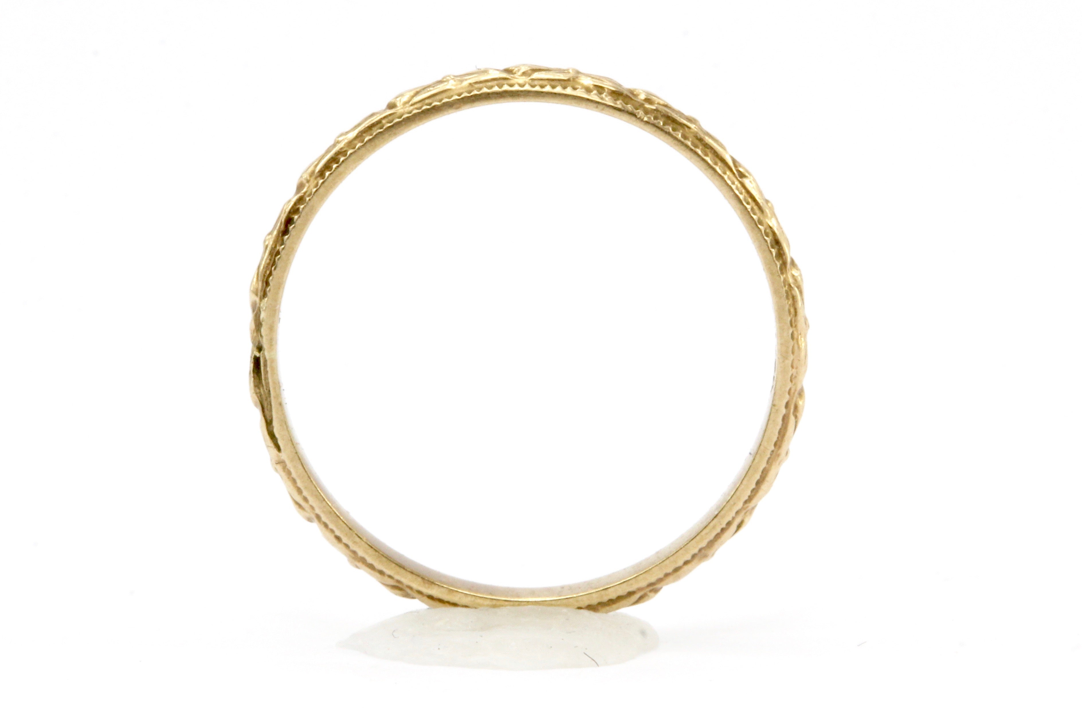 Antique 10K Gold Baby Ring - Queen May