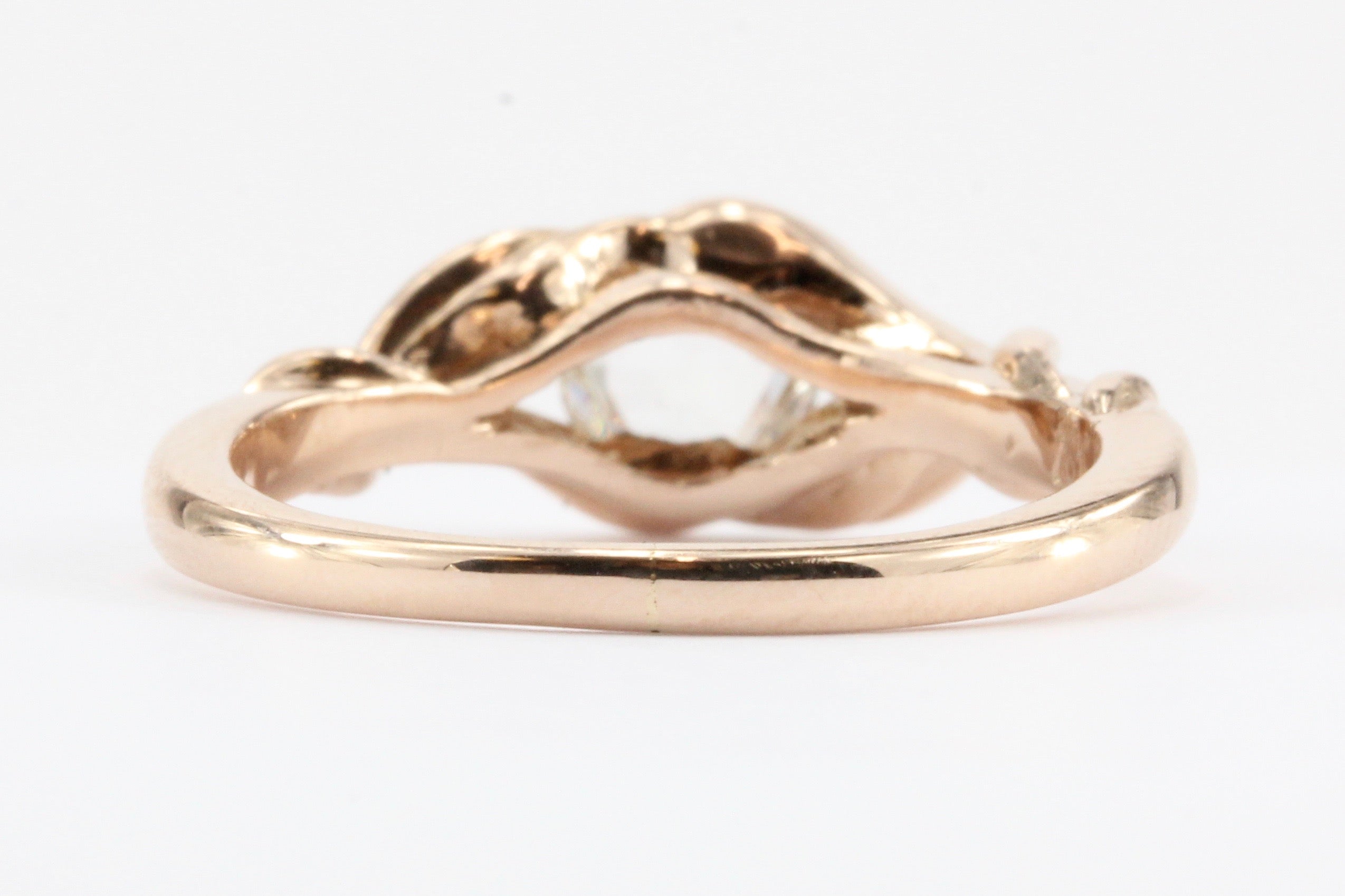 14K Rose Gold & Rose Cut Twisted Vine Ring RESERVED - Queen May