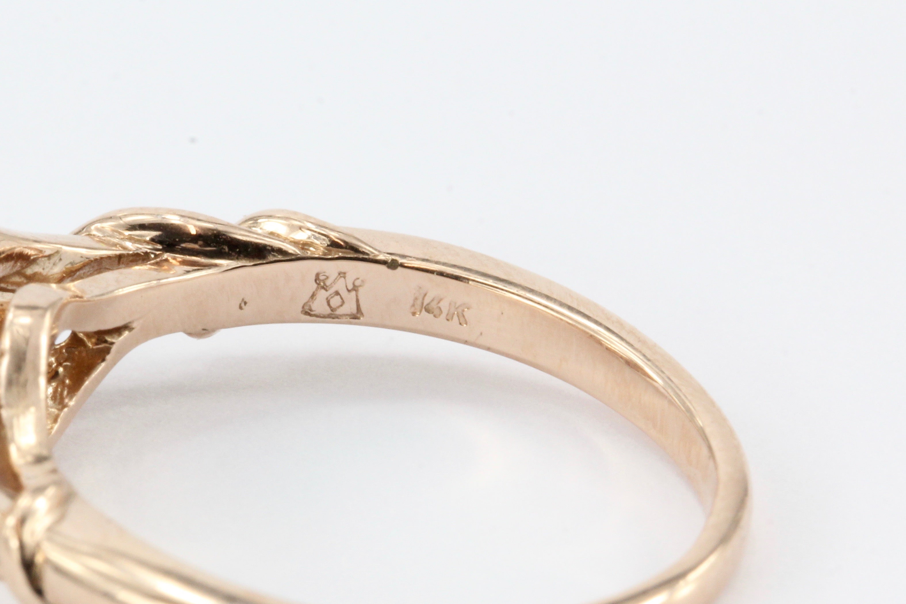 14K Rose Gold & Rose Cut Twisted Vine Ring RESERVED - Queen May