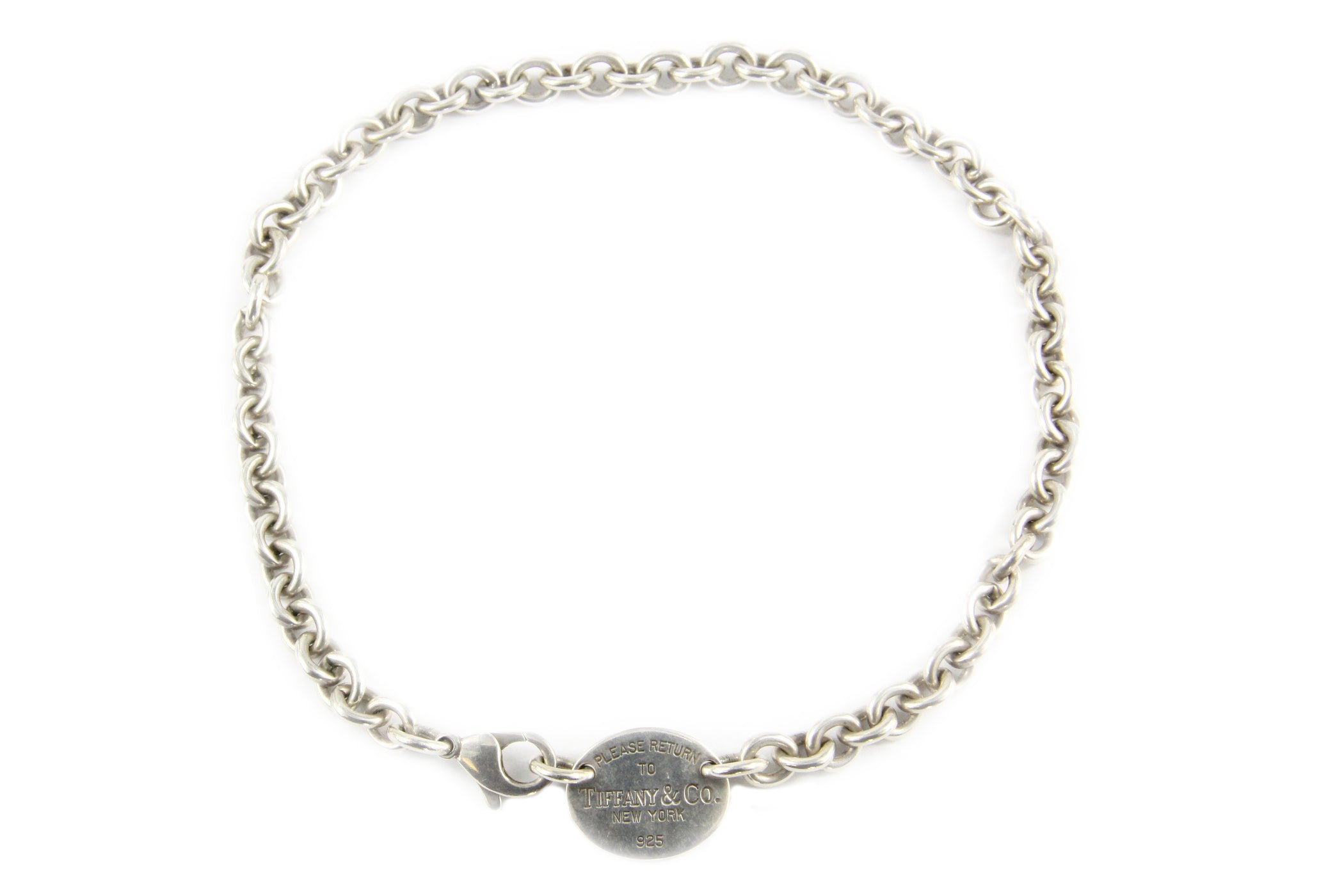 Tiffany & Co Please Return to Oval Tag Sterling Silver Necklace - Queen May