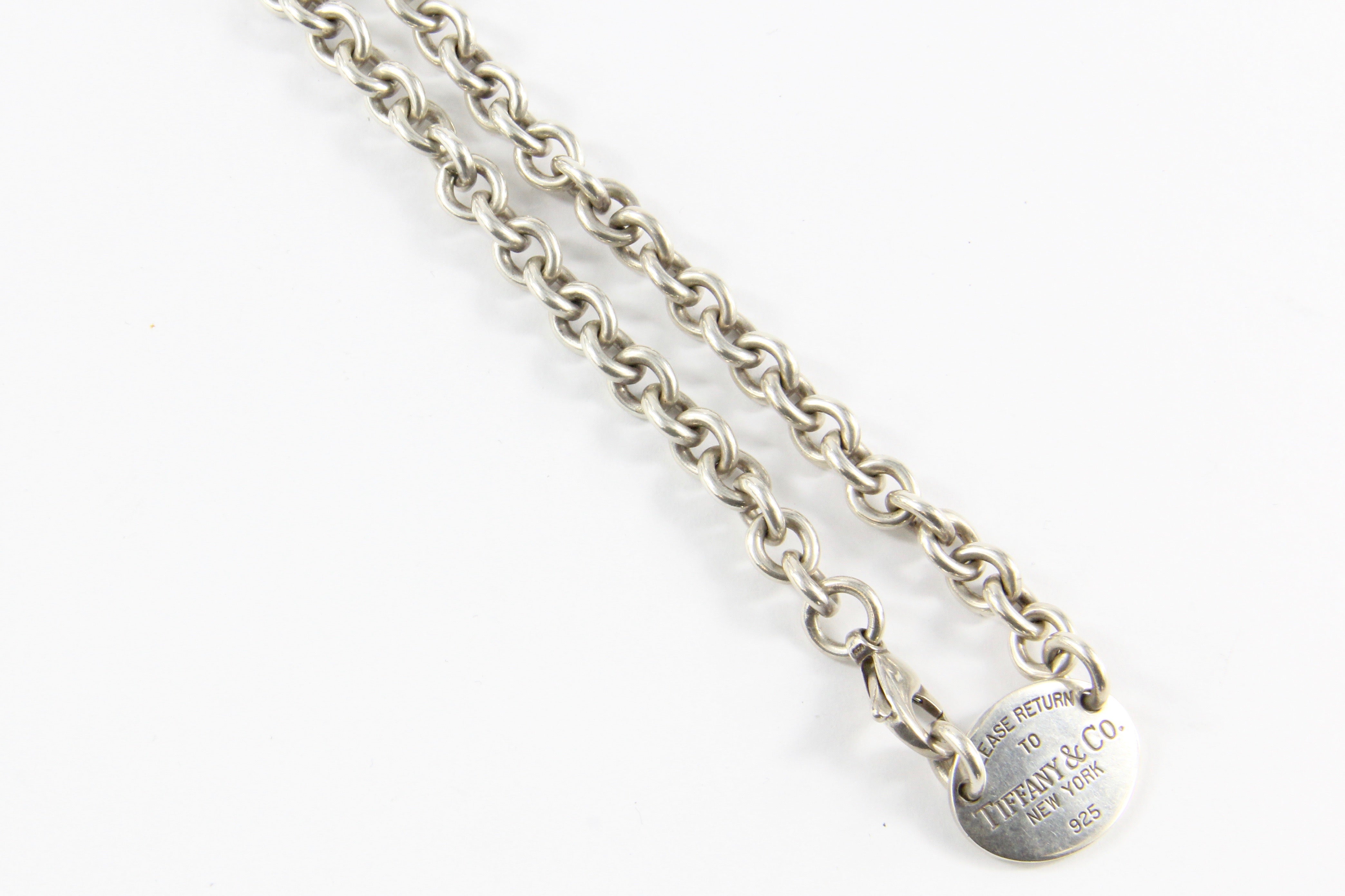 Tiffany & Co Please Return to Oval Tag Sterling Silver Necklace - Queen May