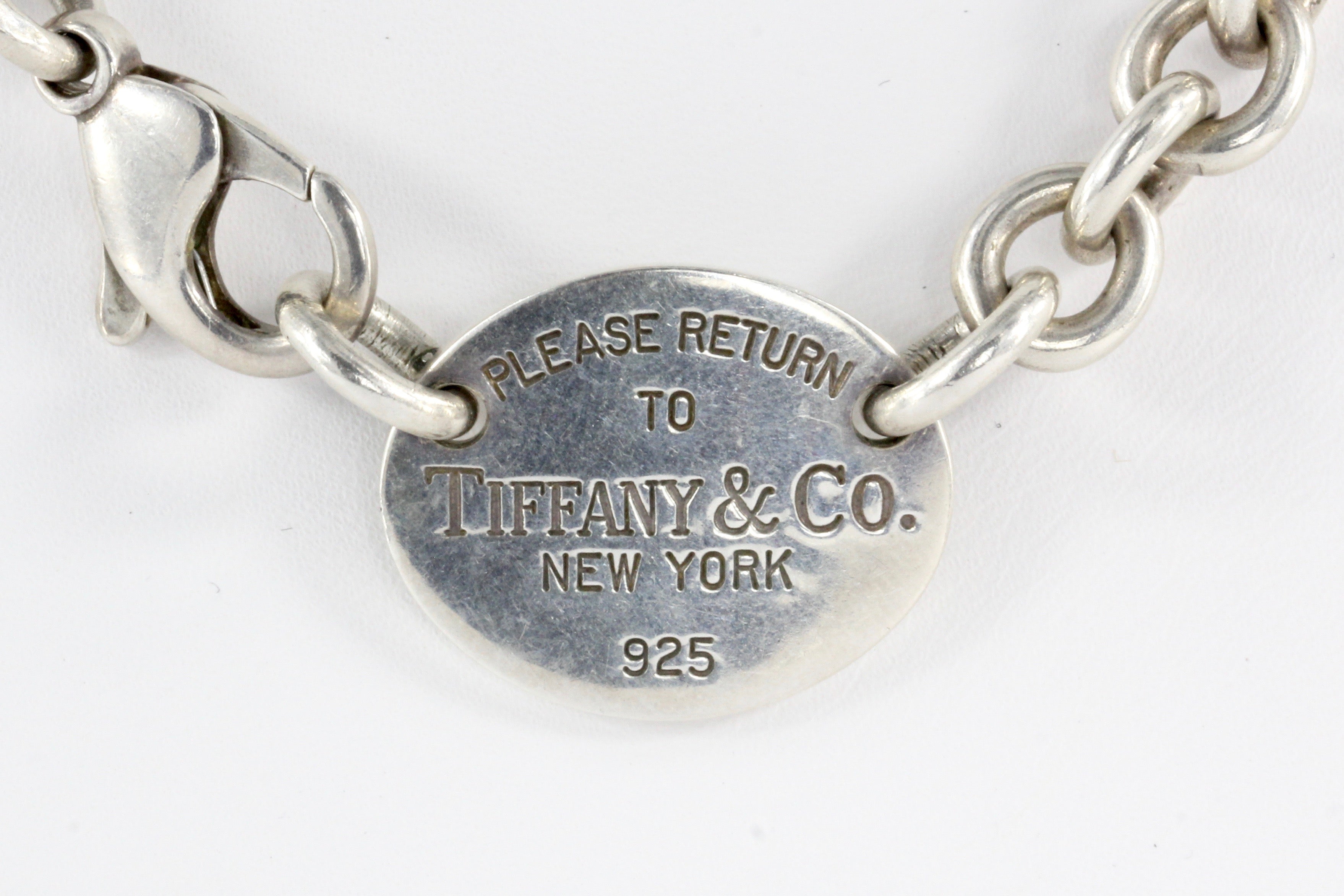 Tiffany & Co Please Return to Oval Tag Sterling Silver Necklace - Queen May
