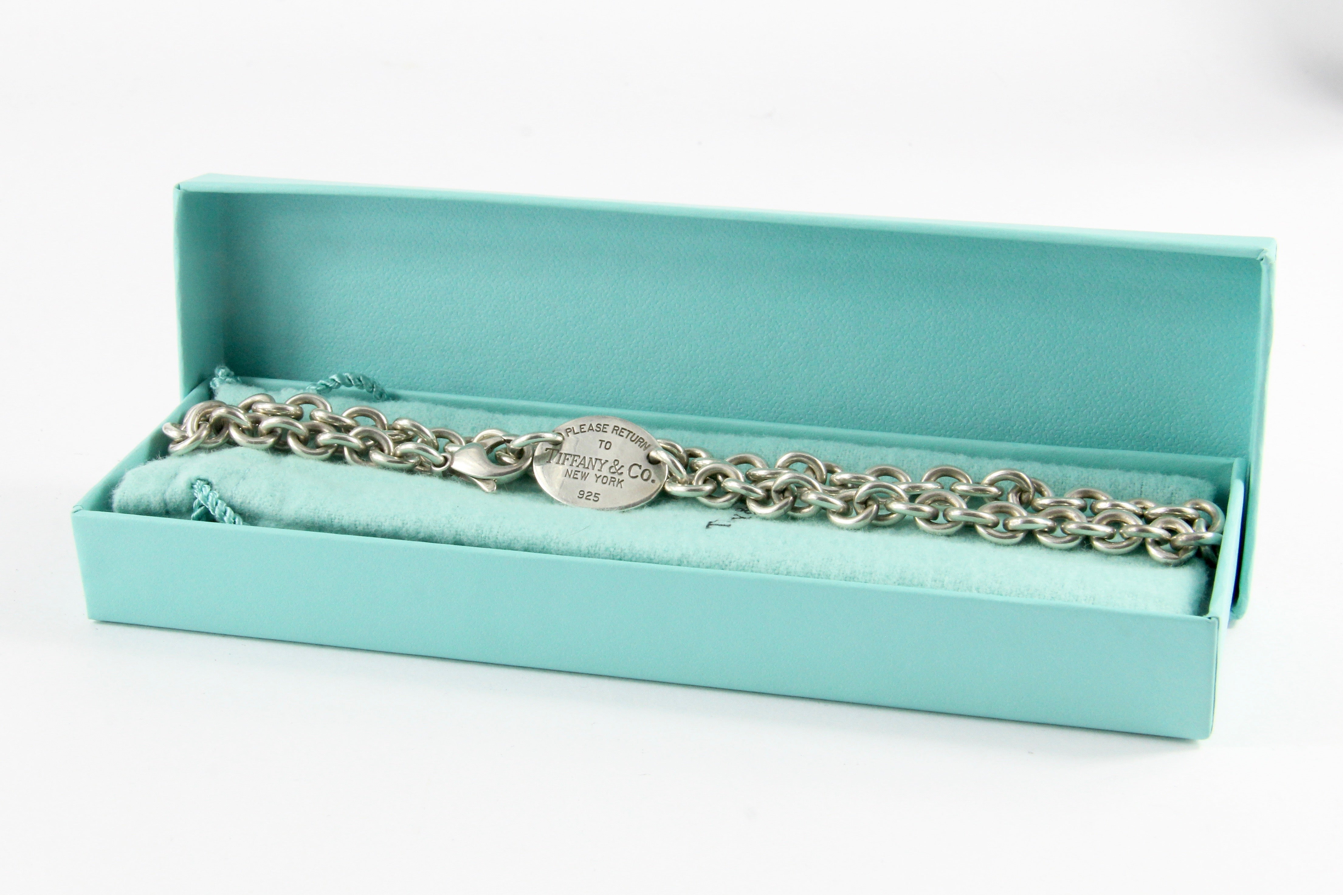 Tiffany & Co Please Return to Oval Tag Sterling Silver Necklace - Queen May