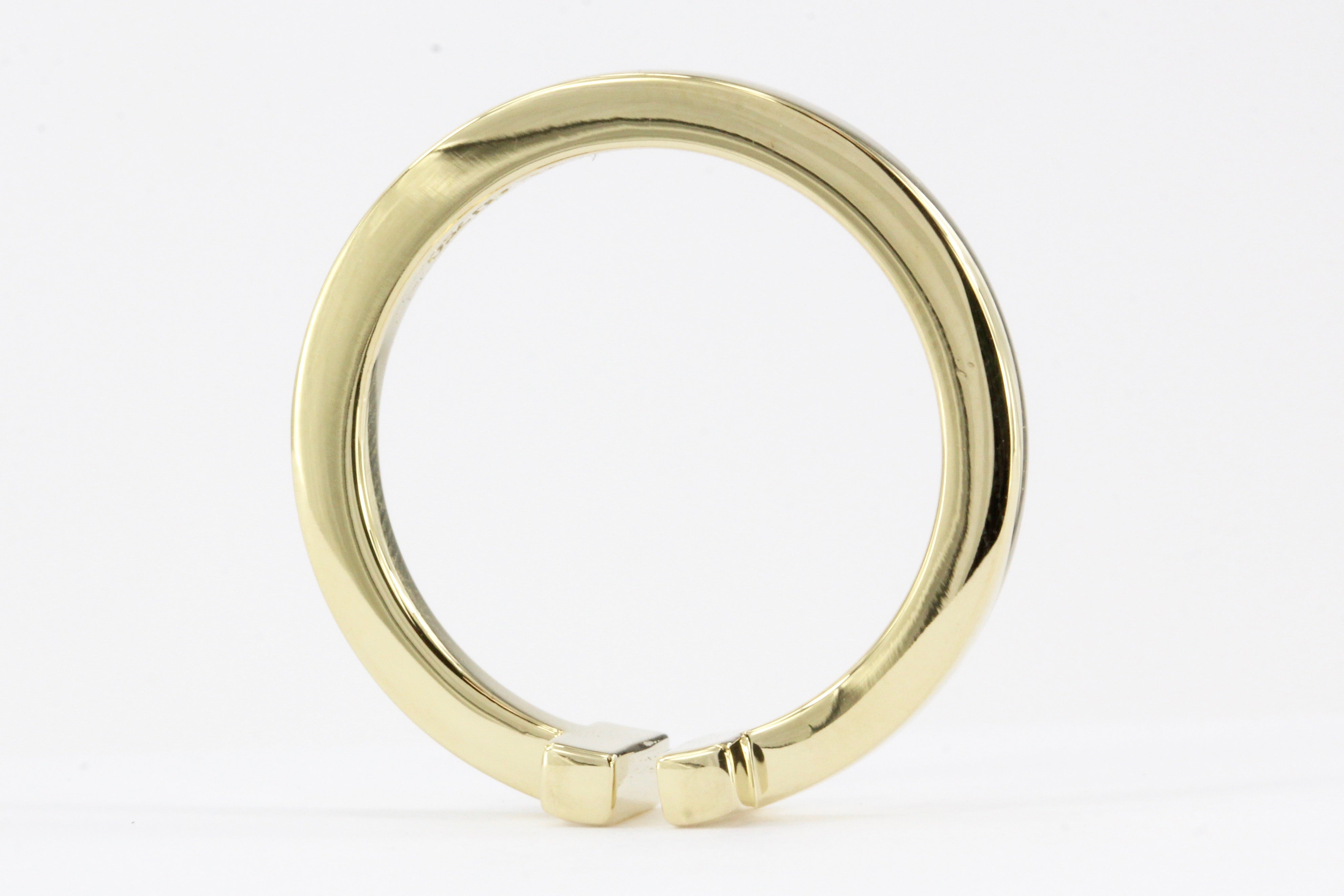 Tiffany & Co 18K Gold T Square Ring Size 8.5 - Queen May