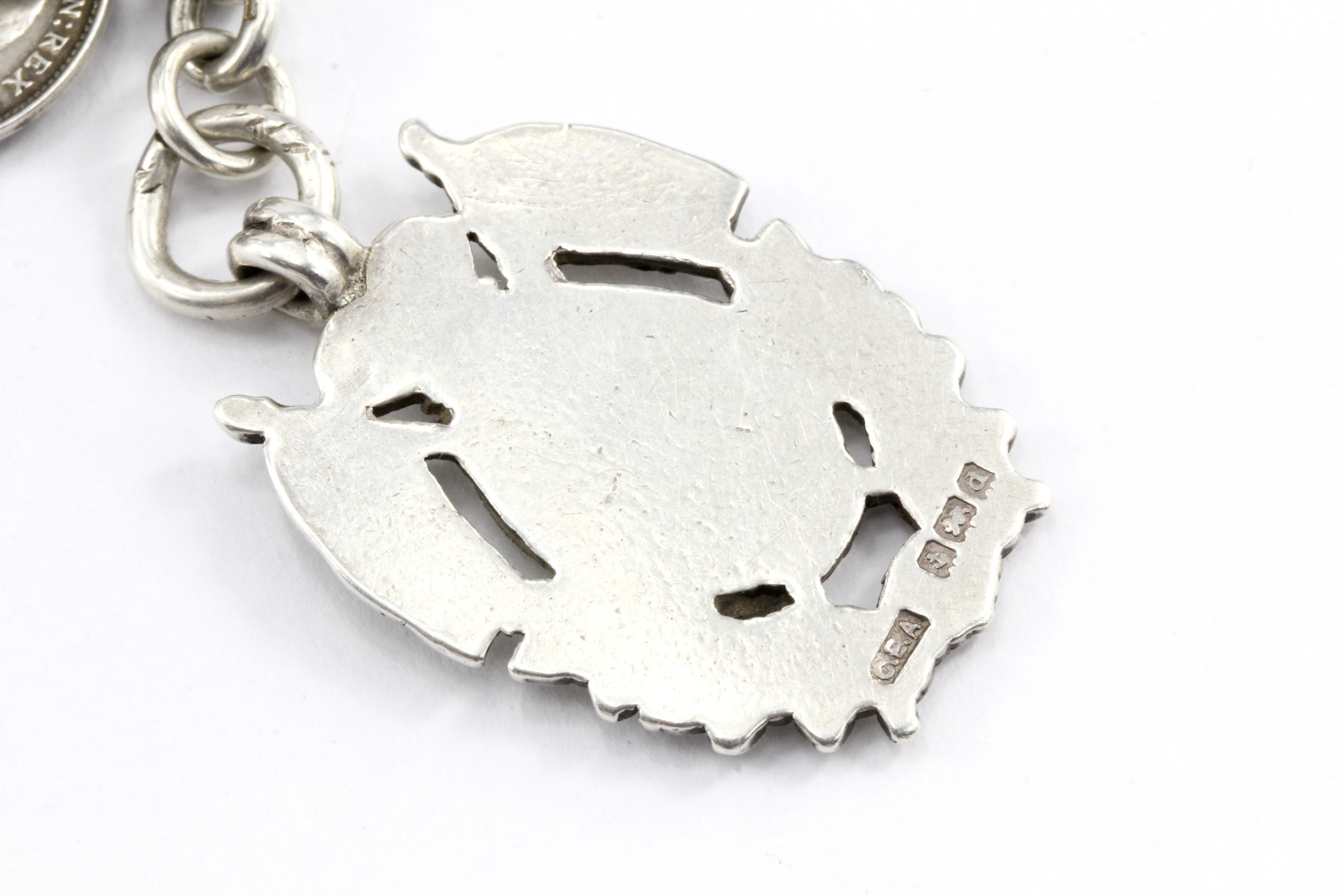 Edwardian Silver English Double Albert Watch Chain / Necklace c.1915 - Queen May