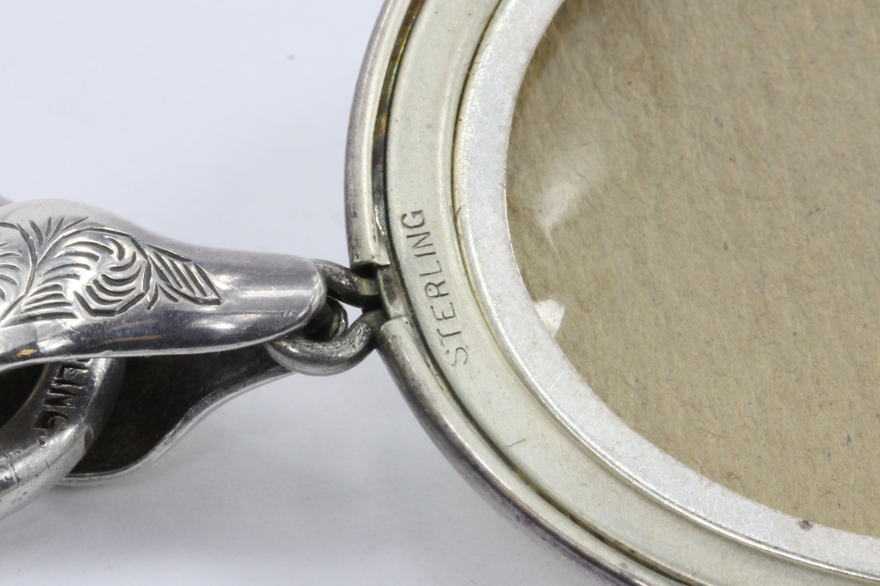 Victorian Sterling Silver Aesthetic Locket Pendant & Book Chain Necklace - Queen May