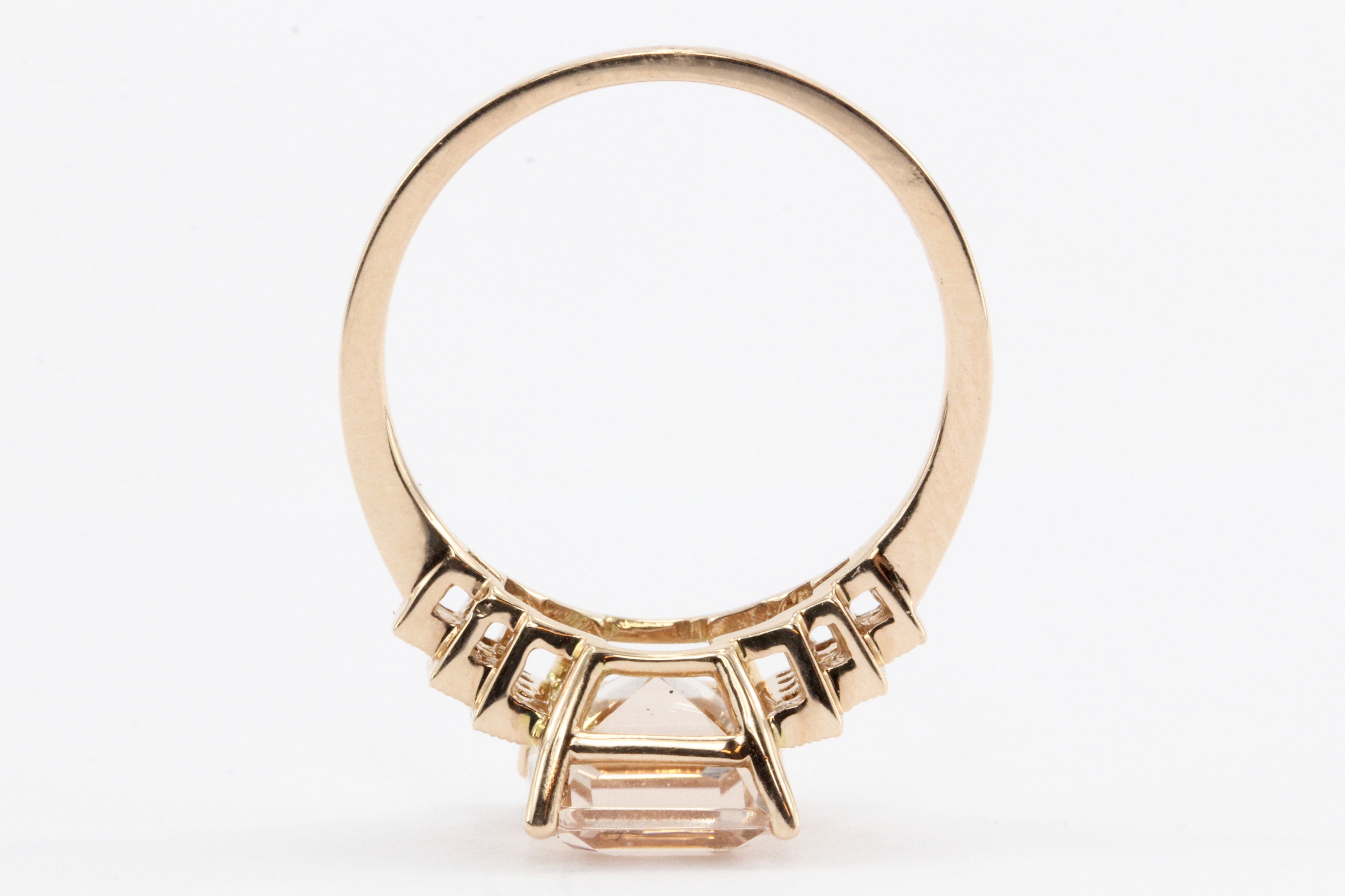Effy 14K Rose Gold Morganite & Blush Diamond Ring - Queen May