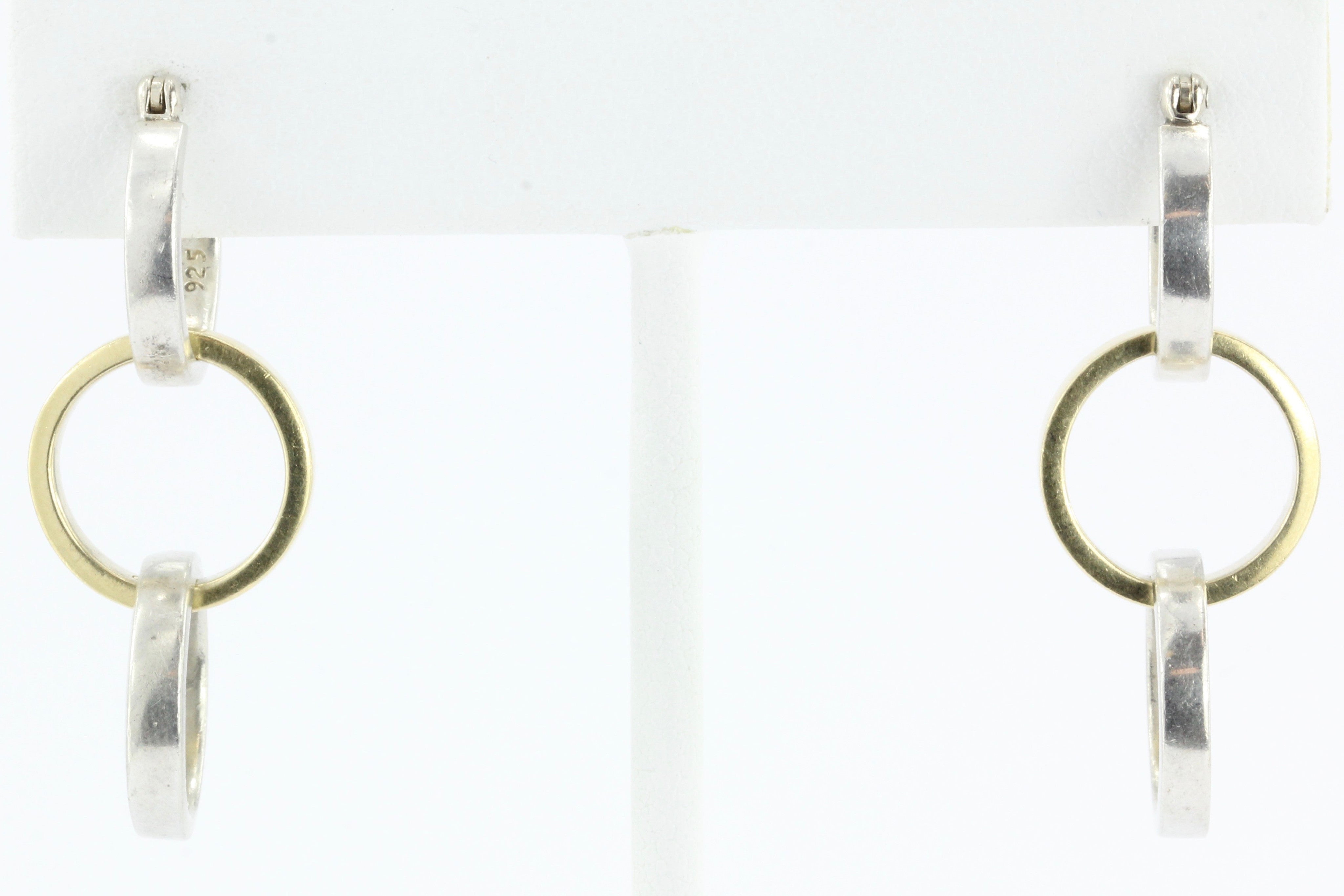 Tiffany & Co Paloma Picasso Sterling Silver 18K Gold Triple Hoop Earrings - Queen May