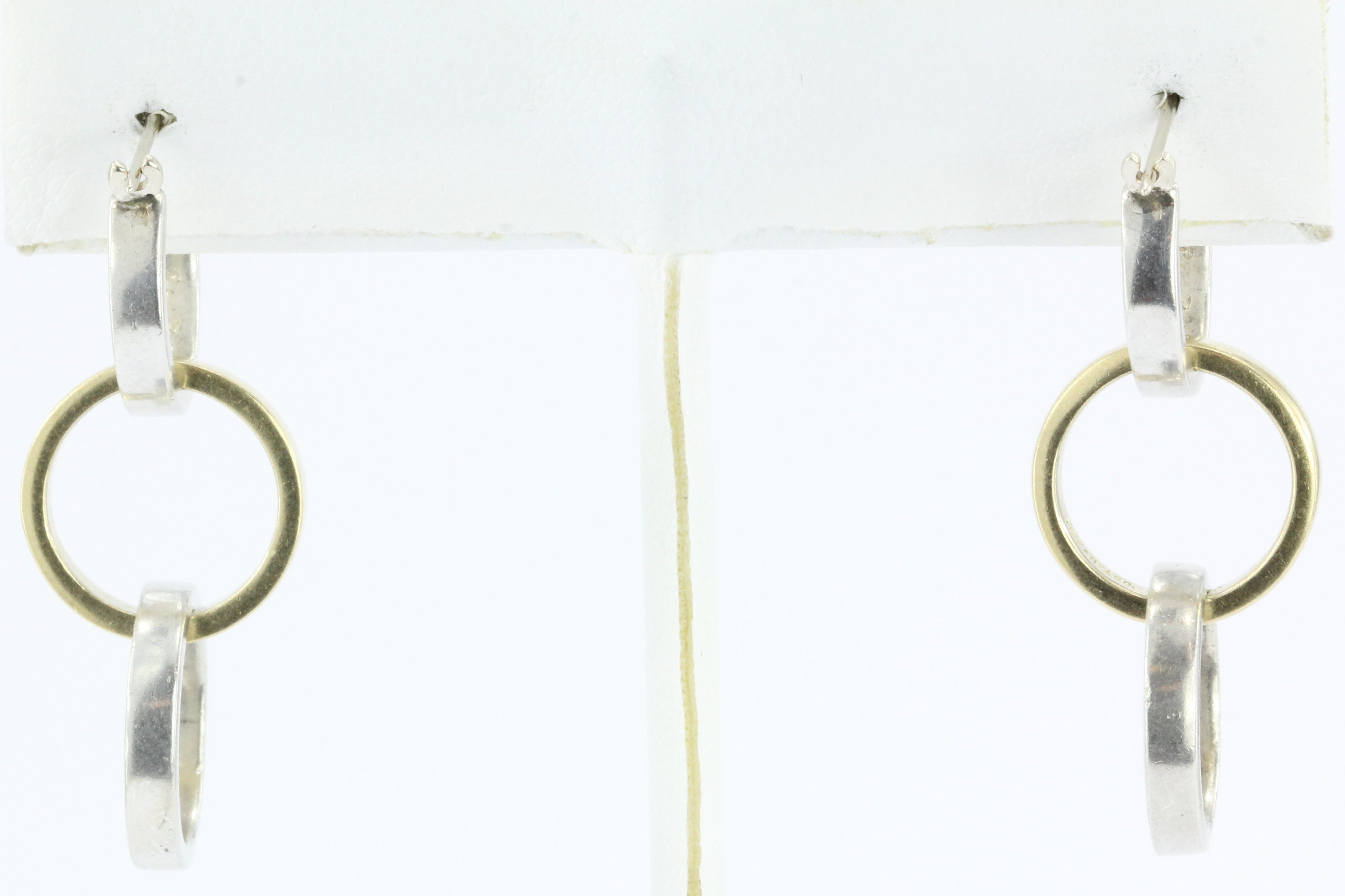 Tiffany & Co Paloma Picasso Sterling Silver 18K Gold Triple Hoop Earrings - Queen May