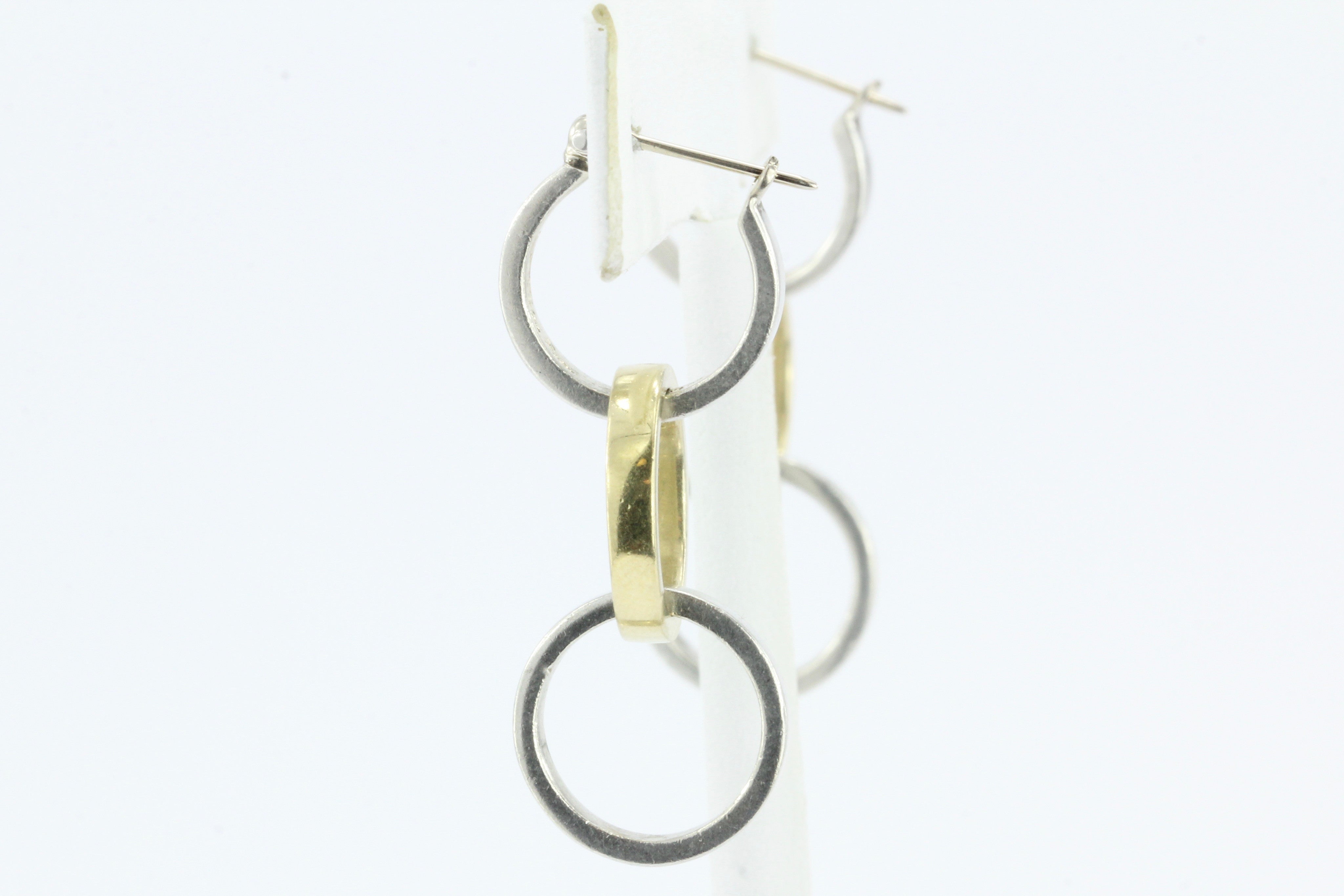 Tiffany & Co Paloma Picasso Sterling Silver 18K Gold Triple Hoop Earrings - Queen May