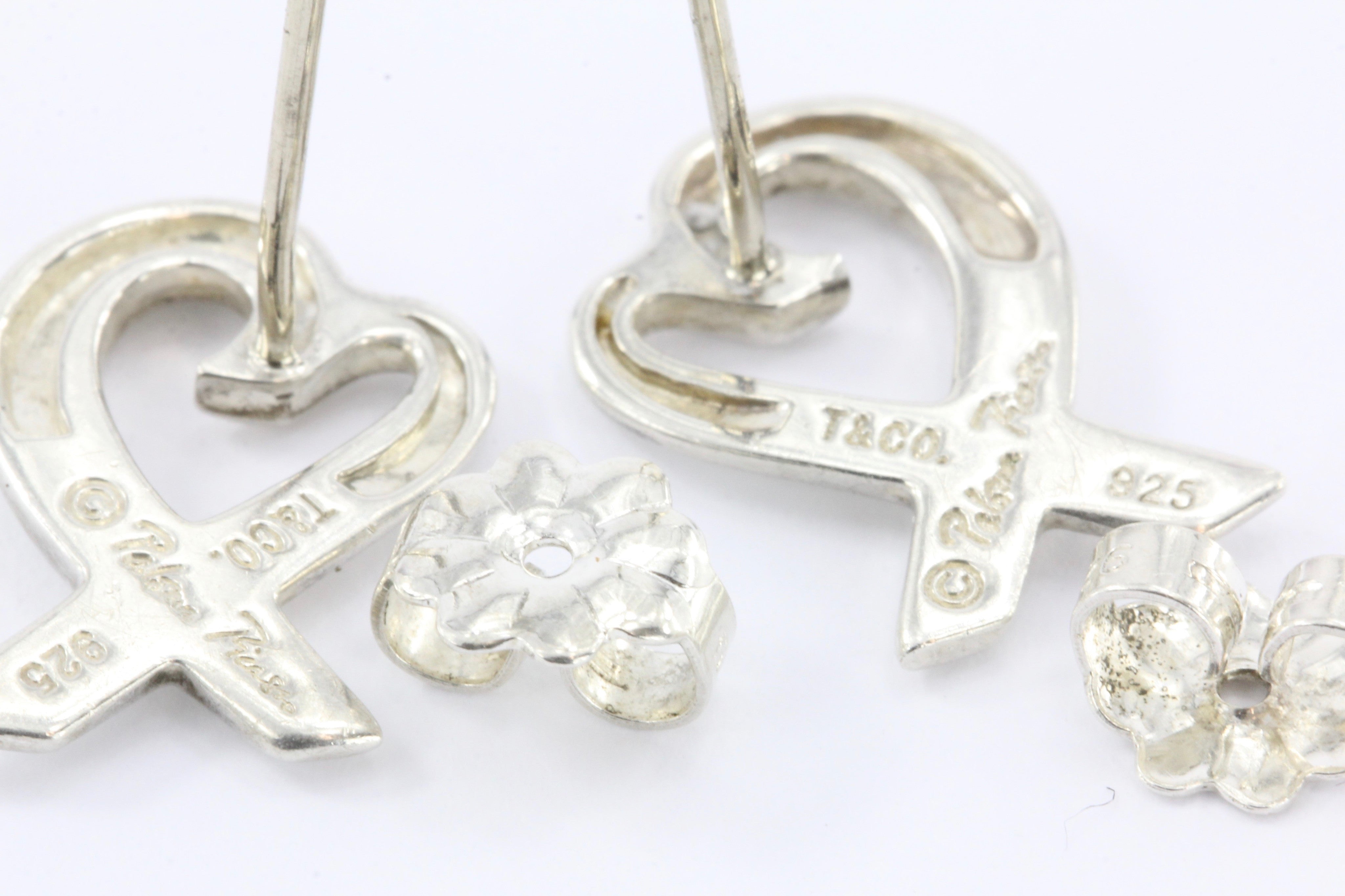 Tiffany & Co Sterling Silver Paloma Picasso Loving Heart Earrings - Queen May