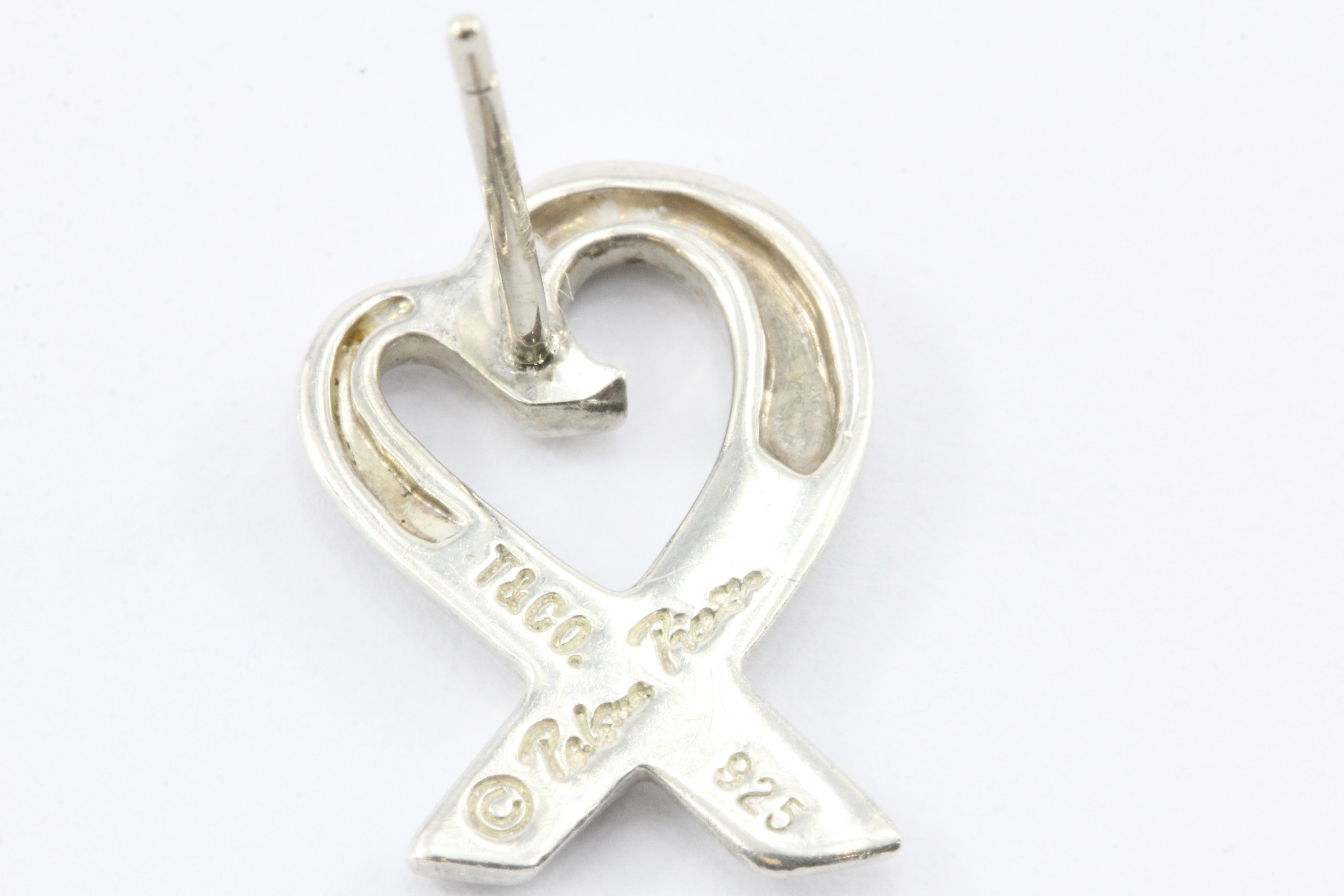 Tiffany & Co Sterling Silver Paloma Picasso Loving Heart Earrings - Queen May