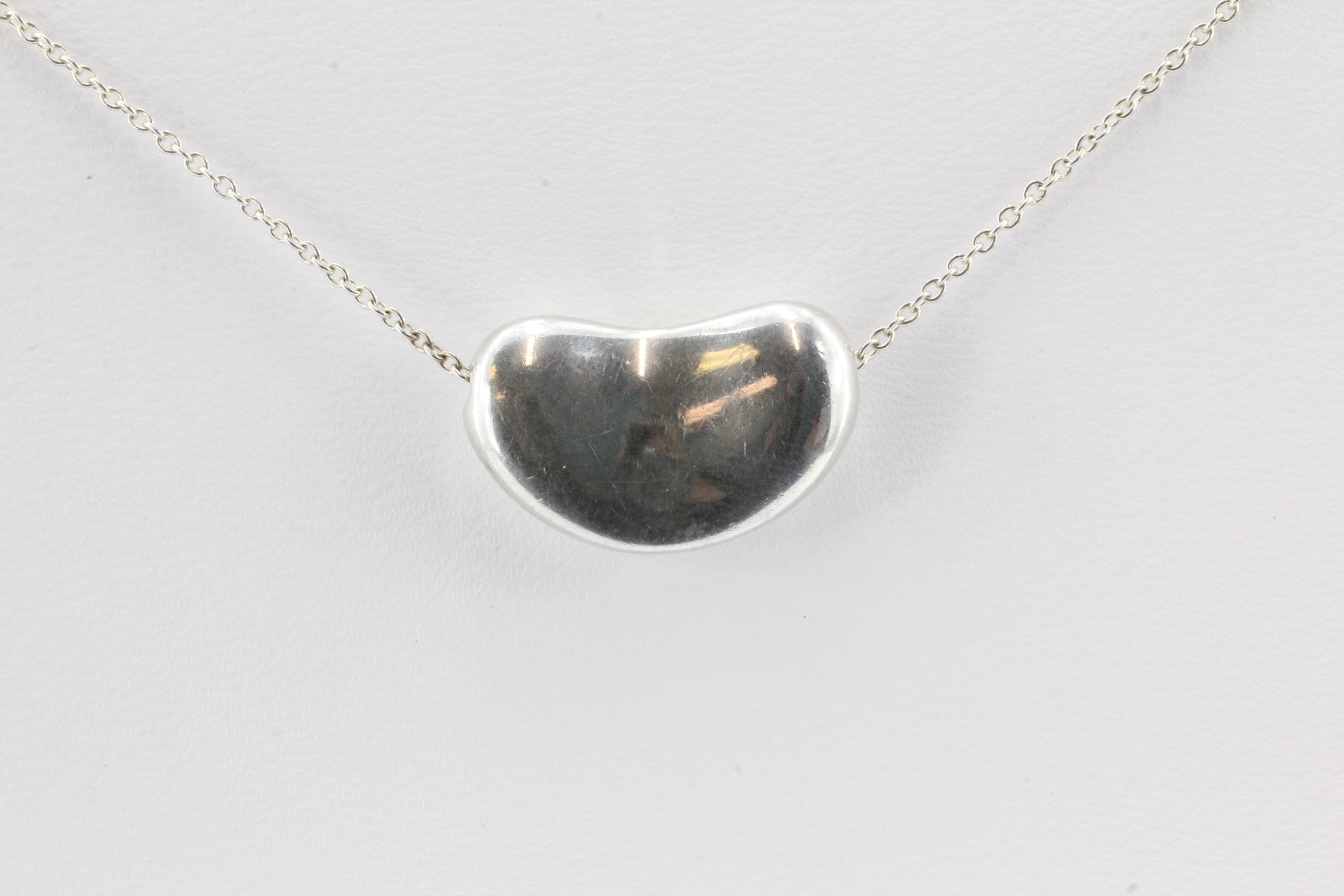 Tiffany & Co Sterling Silver Elsa Peretti Large Bean Necklace - Queen May