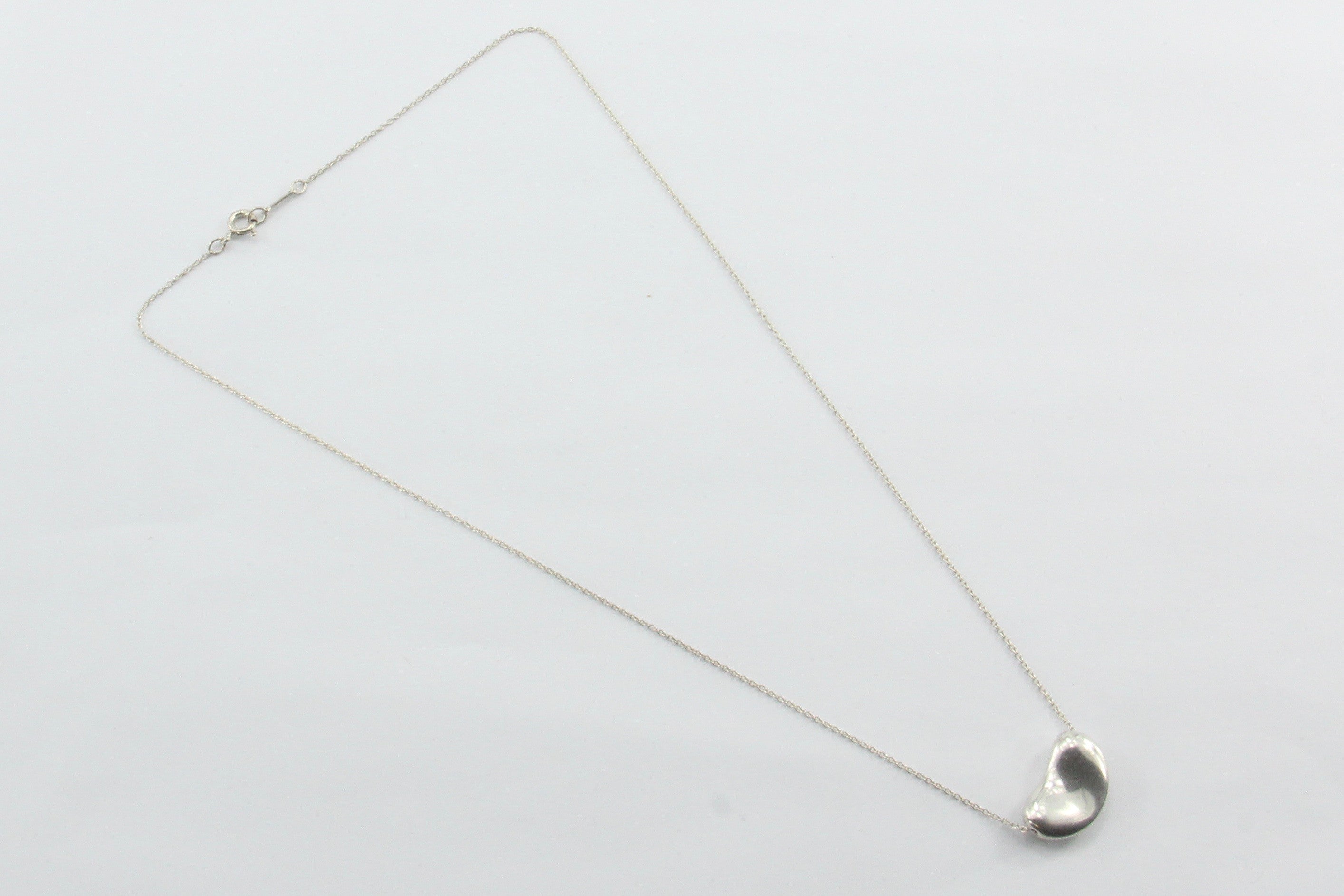 Tiffany & Co Sterling Silver Elsa Peretti Large Bean Necklace - Queen May