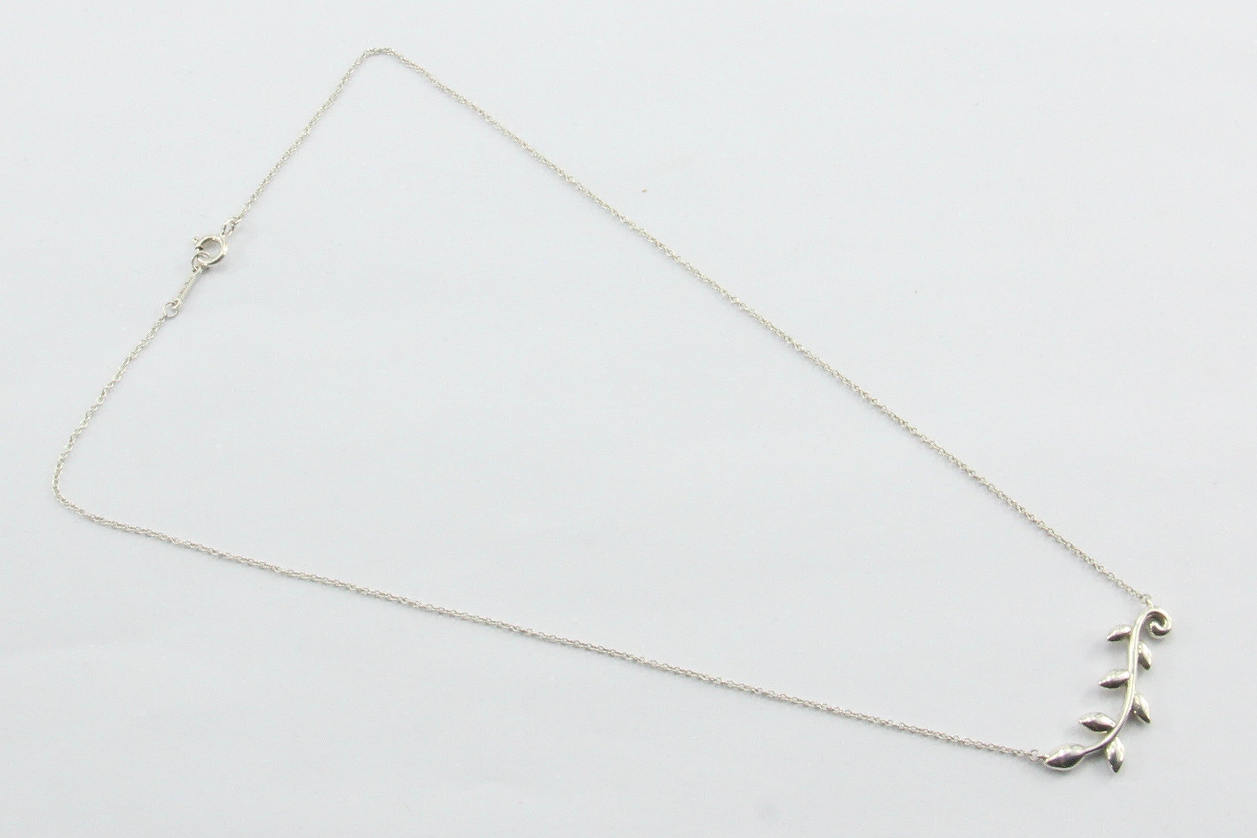Tiffany & Co Paloma Picasso Sterling Silver Olive Branch Necklace - Queen May