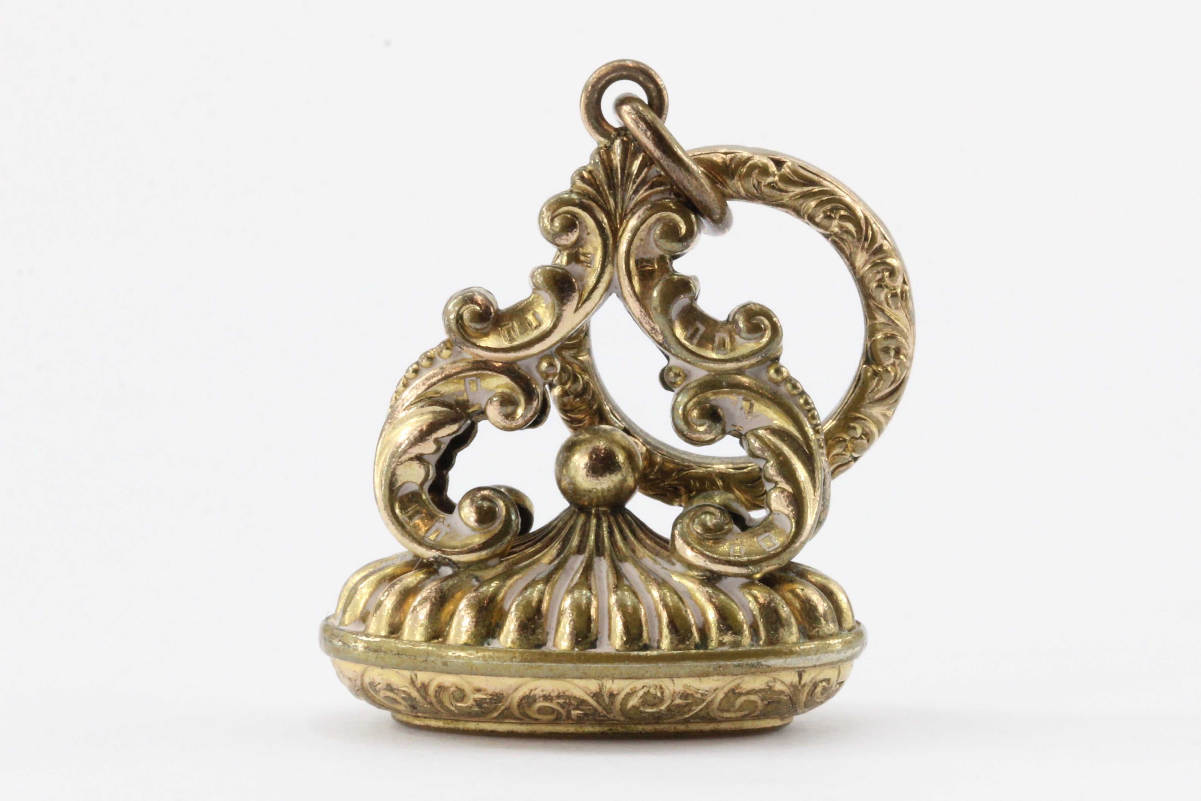 Victorian Gold Filled Signet Watch Fob Tassie Pendant Charm c. 1890 - Queen May