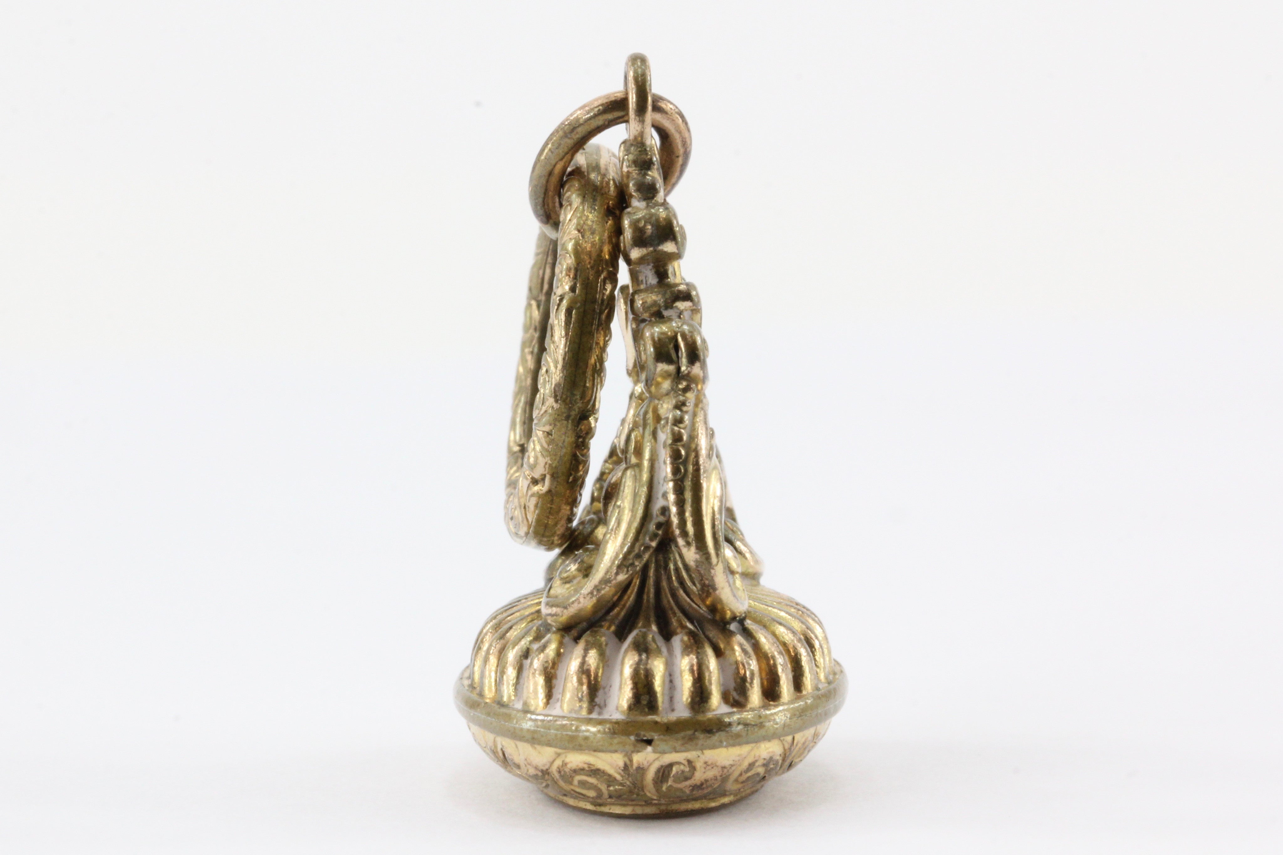 Victorian Gold Filled Signet Watch Fob Tassie Pendant Charm c. 1890 - Queen May