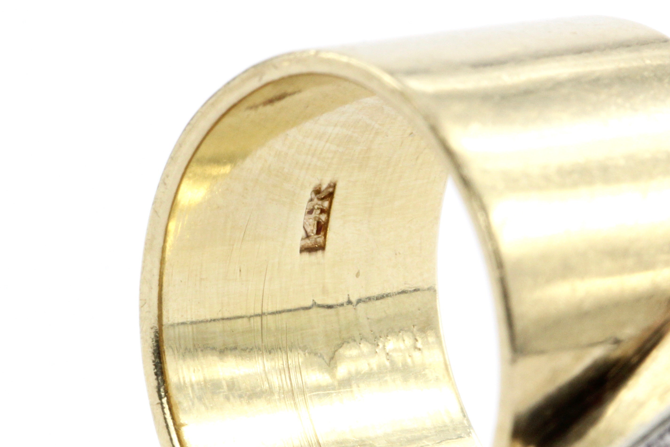 Retro 14K Gold Diamond Triangle Band Ring c.1970's - Queen May