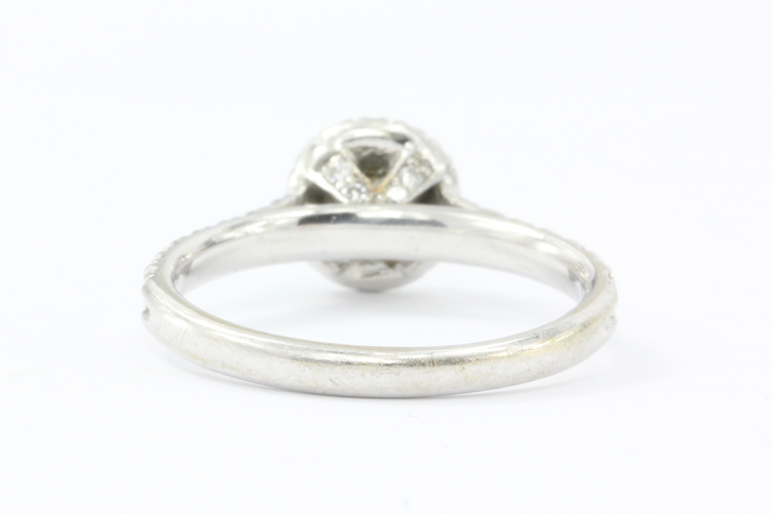 14k White Gold .51 Carat Diamond Engagement Ring Size 6.75 - Queen May