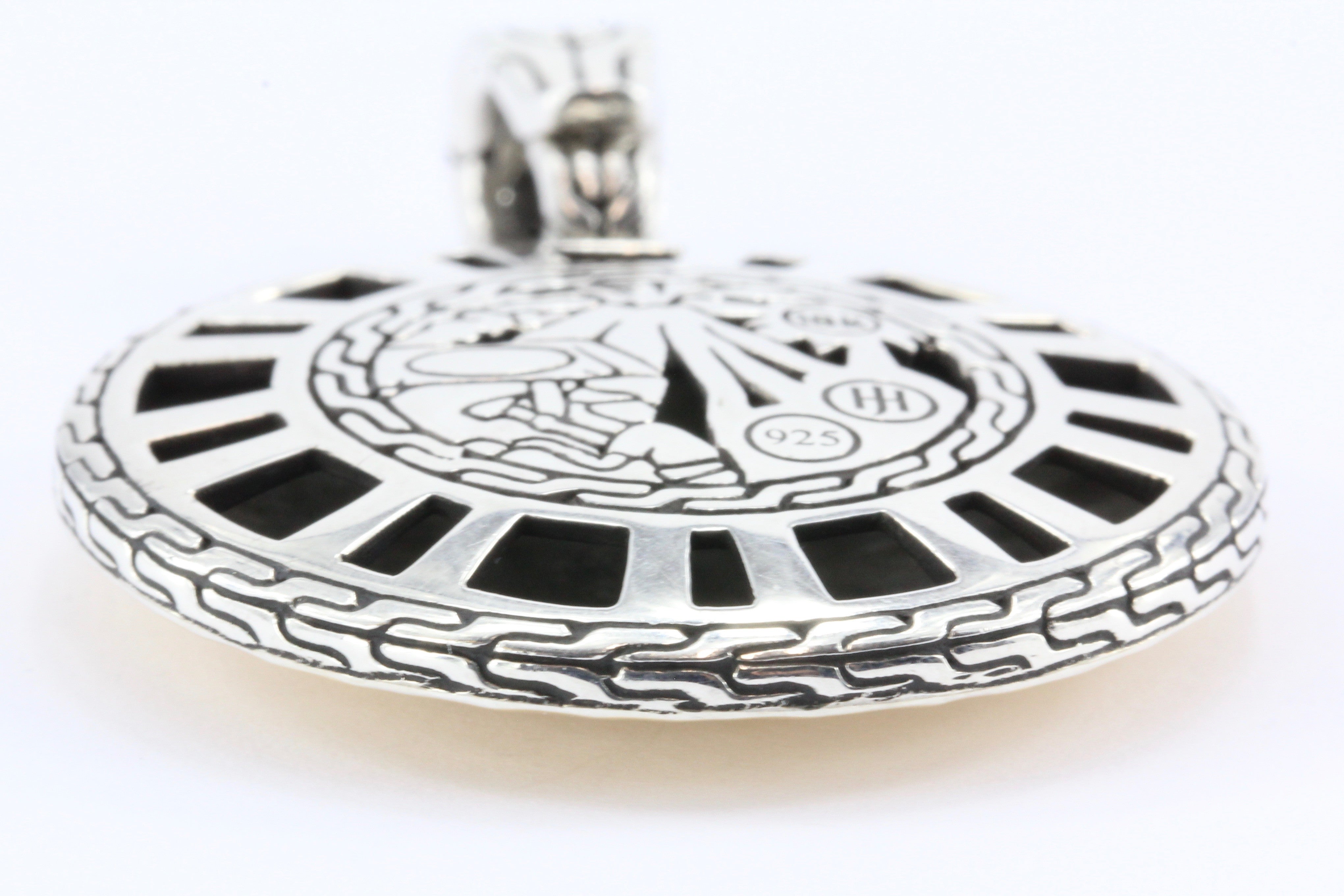 John Hardy Palu Hammered 18k & Sterling Silver Pendant Enhancer - Queen May