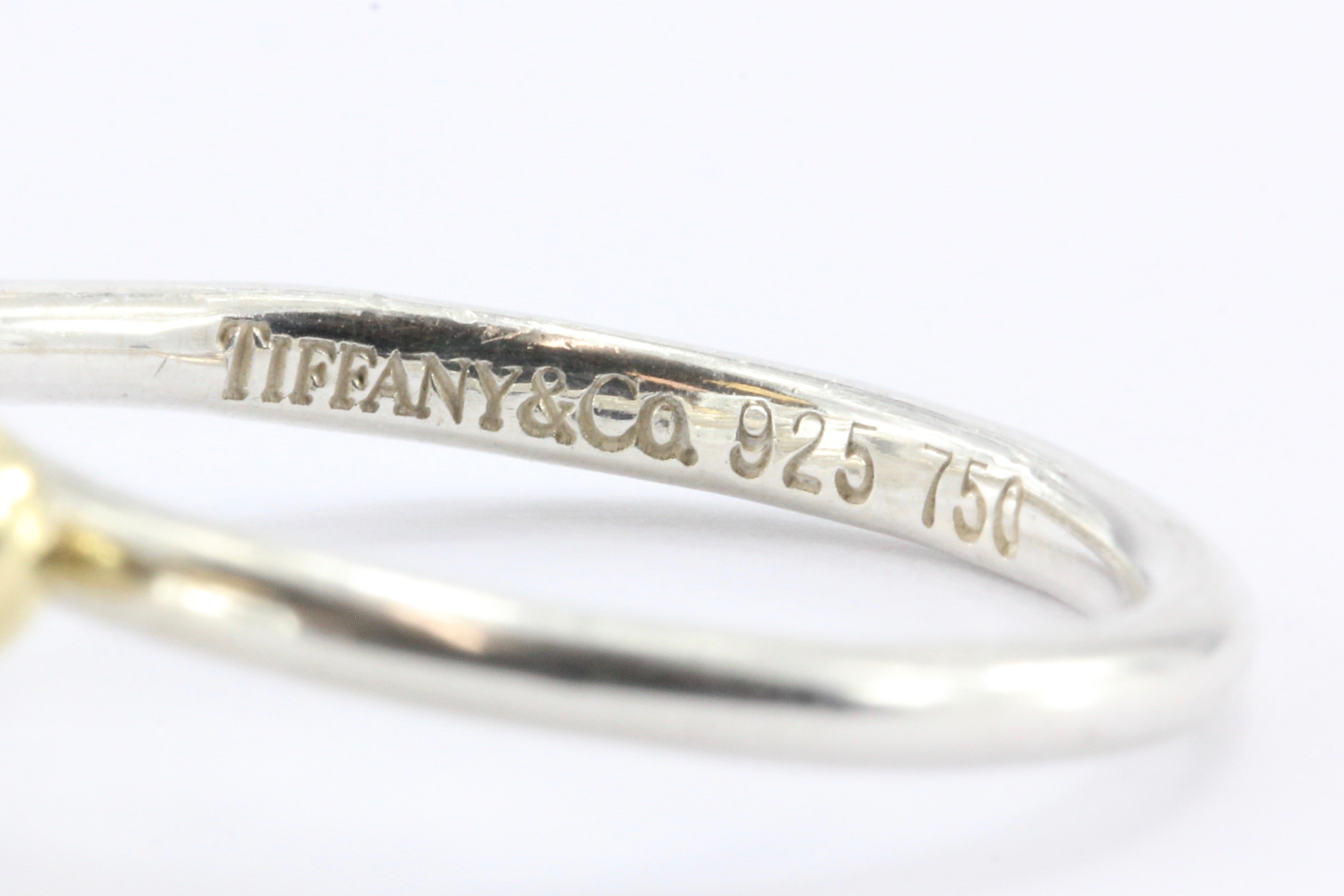Tiffany & Co Sterling Silver & 18K Gold Love Knot Ring Size 7 - Queen May