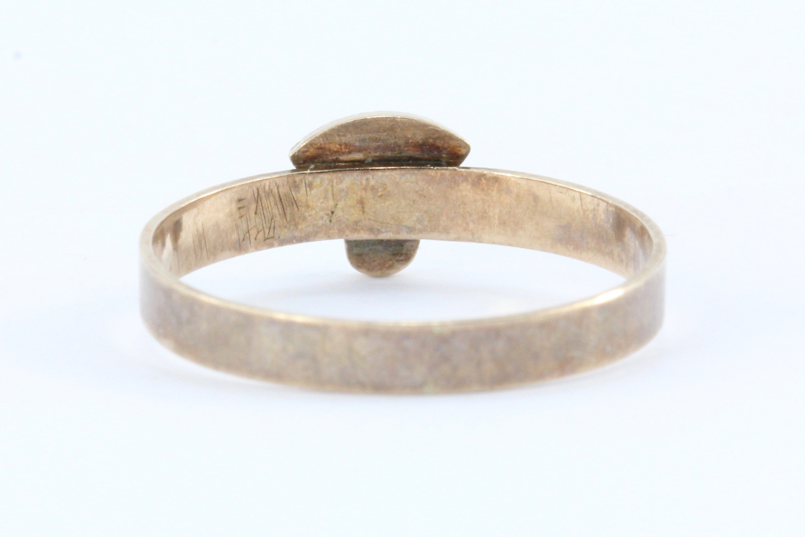 Victorian 10K Rose Gold Persian Turquoise Pearl Ring - Queen May