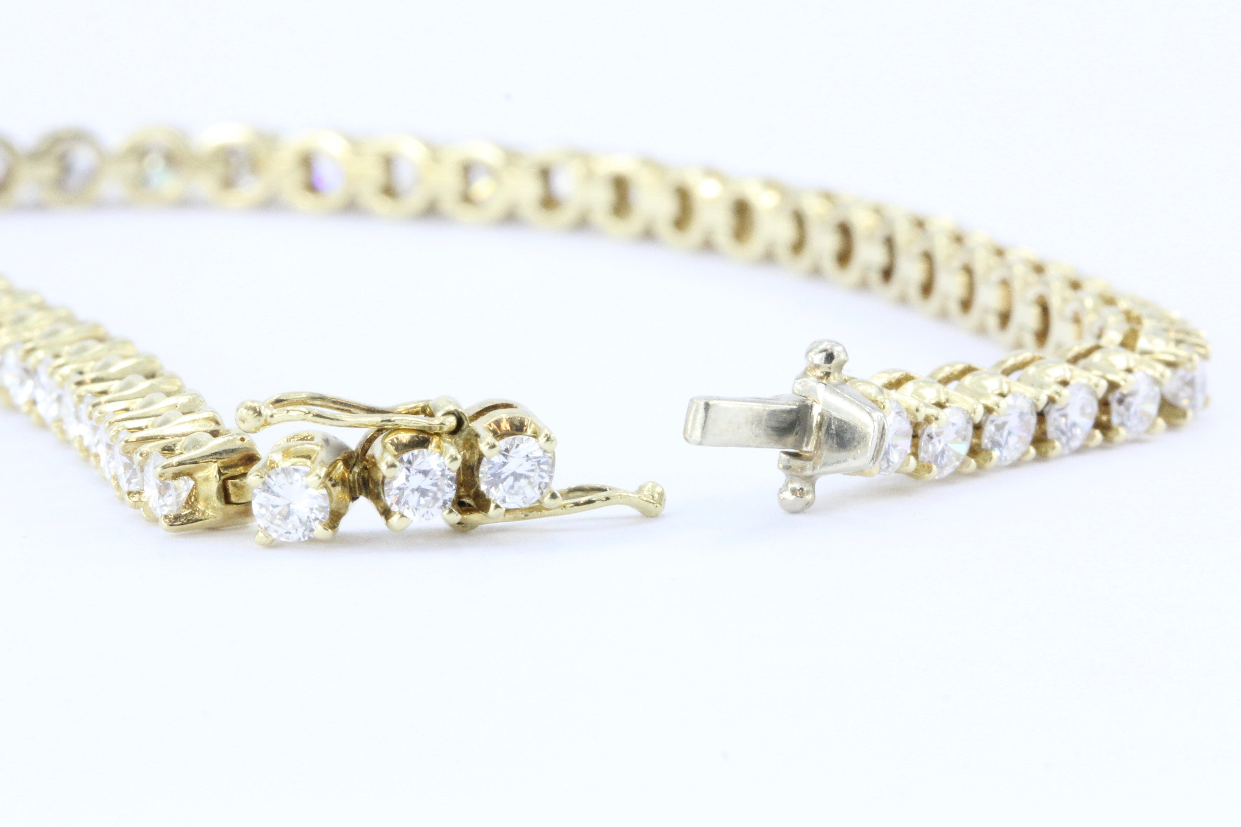 3 Carat Diamond 14K Gold Tennis Bracelet - Queen May