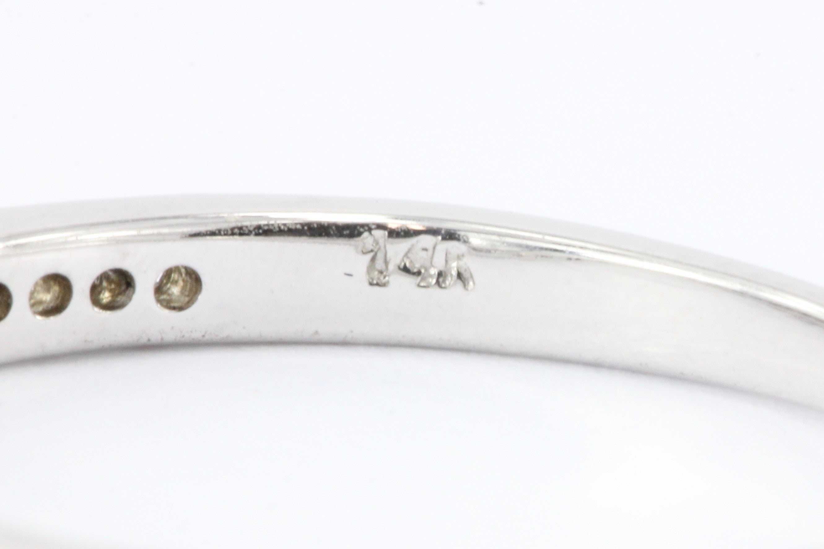14K White Gold Half Eternity Diamond .15 ctw Band Ring Size 6.75 - Queen May