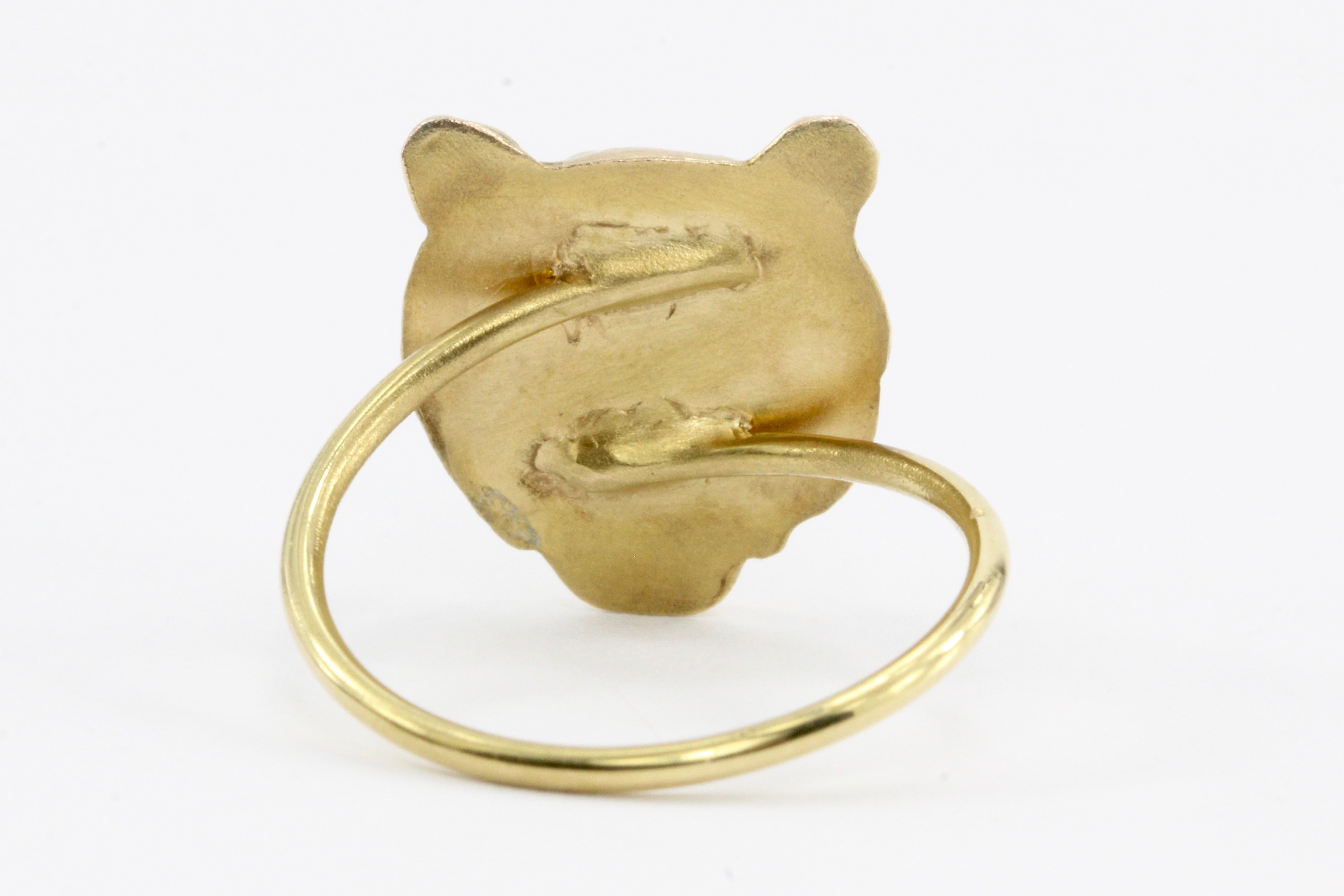 Victorian 14k/10K Diamond Lion Ring c.1890's - Queen May