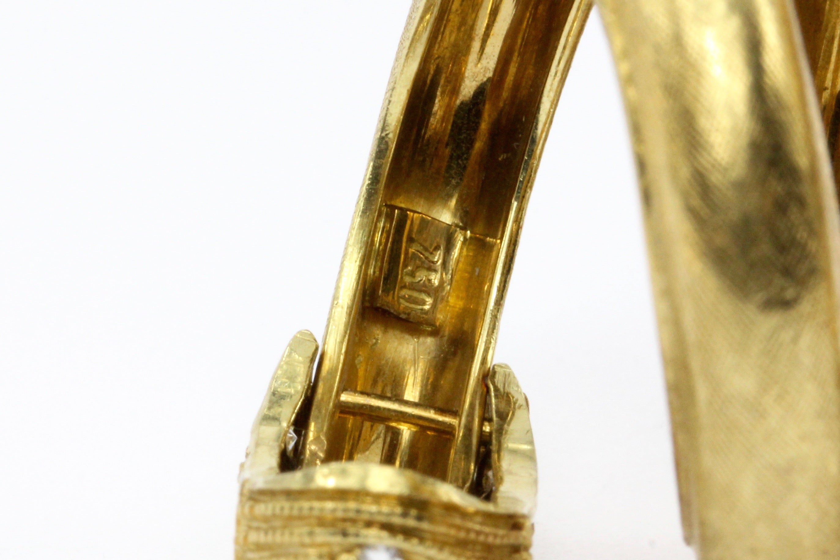 Retro 18K Gold & Diamond Double Headed Snake Ring c.1970's - Queen May