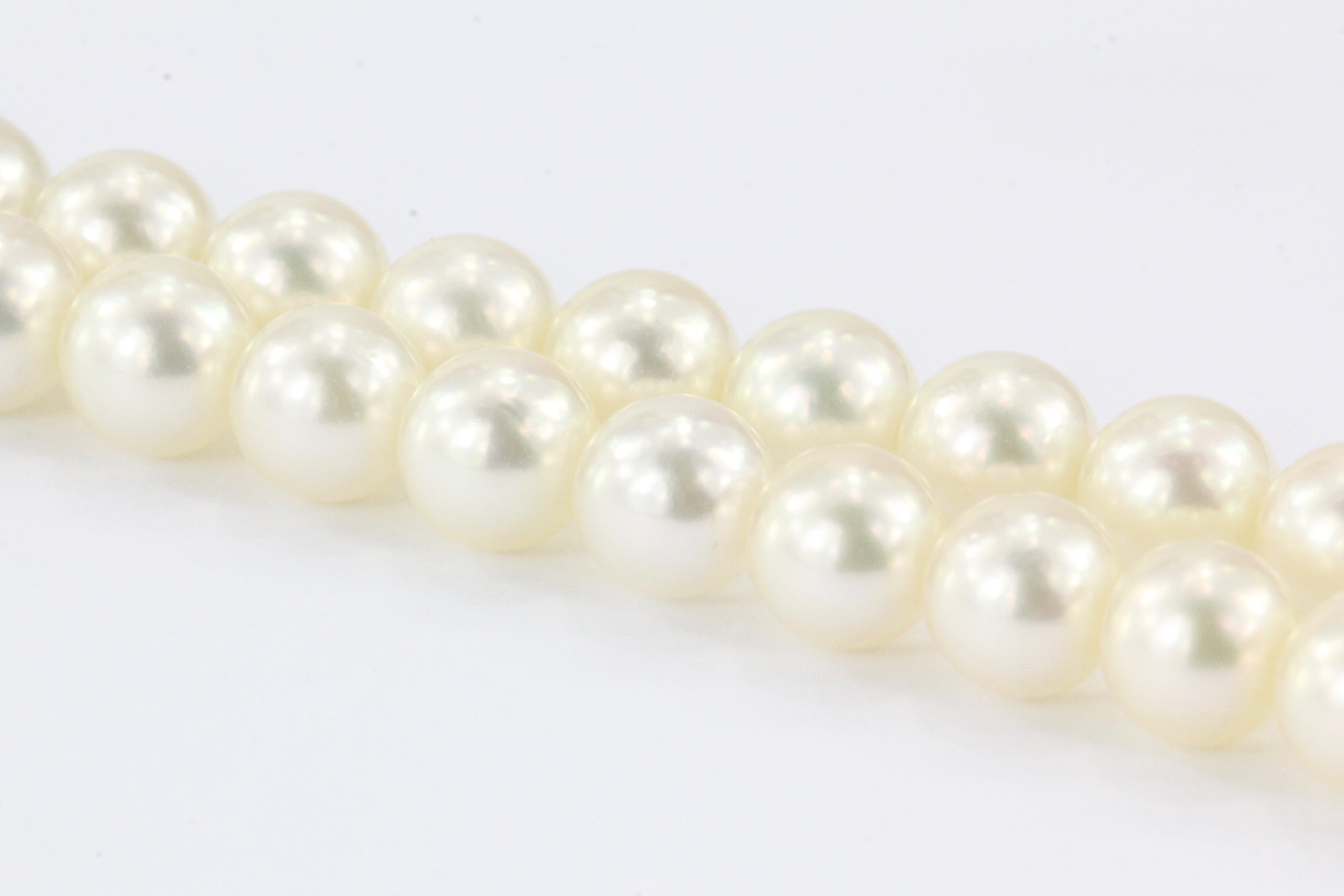 Vintage Mikimoto Double Strand Pearl 18K Gold Bracelet - Queen May