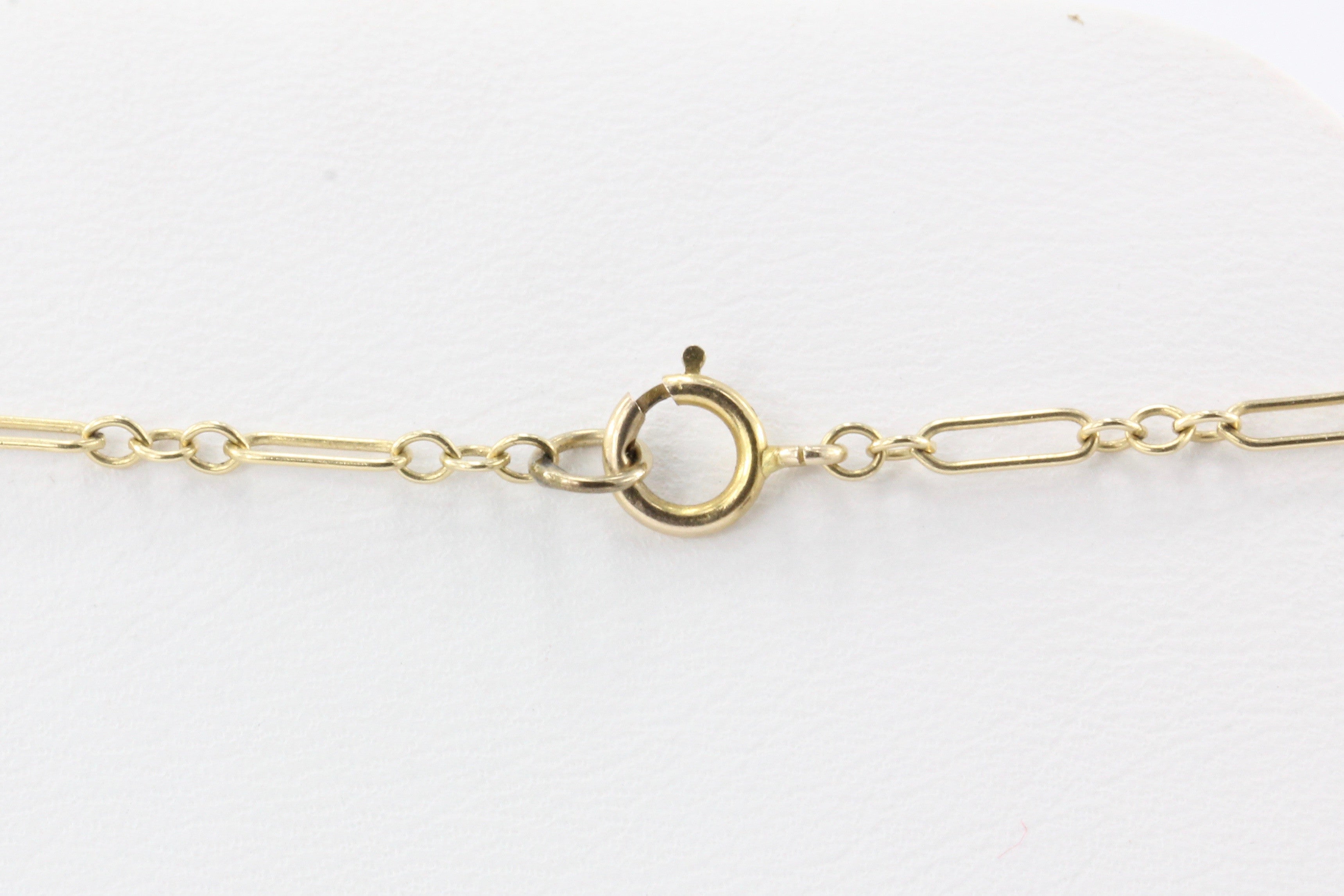 Victorian 14k Gold Rock Crystal Quartz Pendant Necklace by Day Clark & Co - Queen May