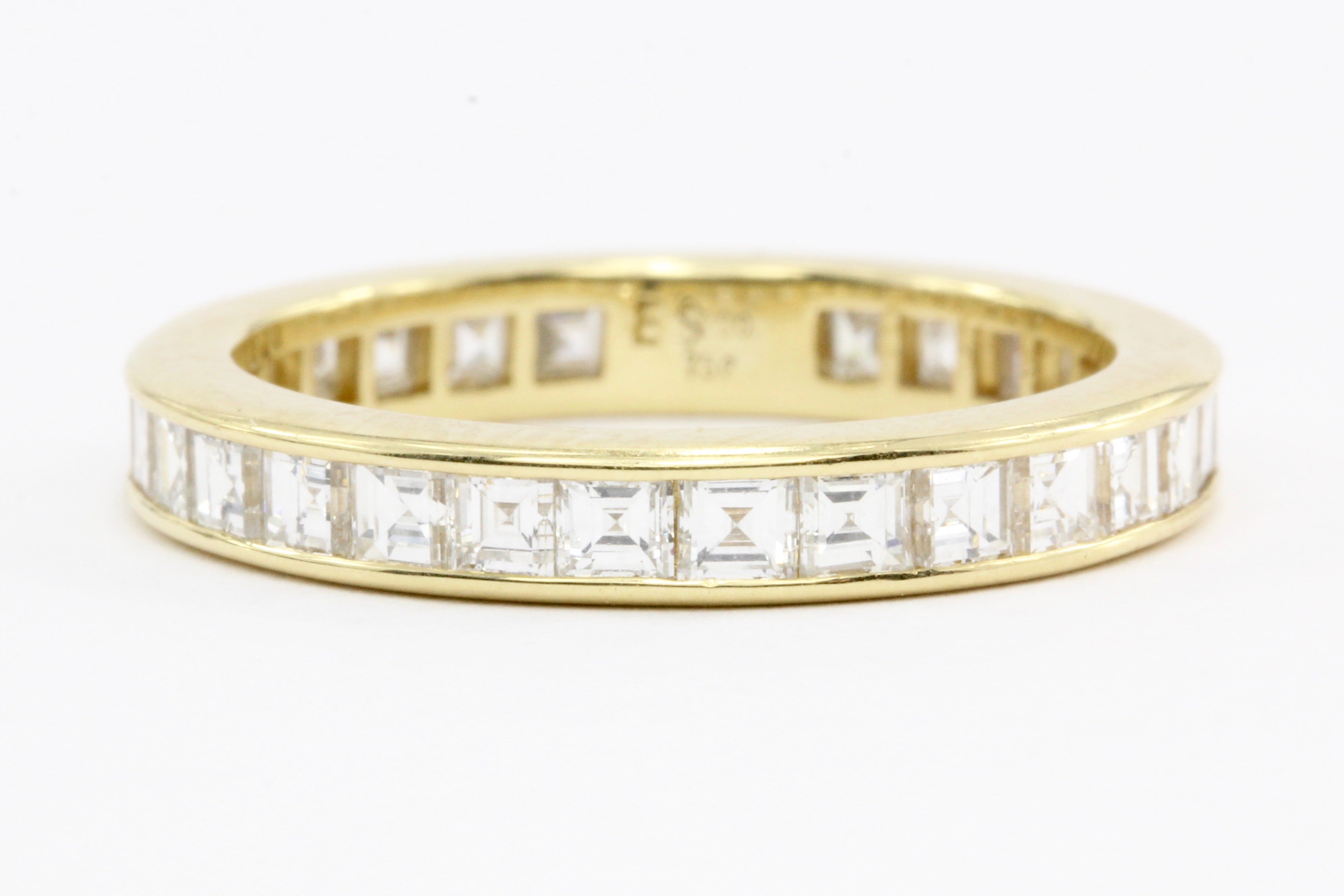 Tiffany 18K Yellow Gold Square Cut Eternity Band - Queen May