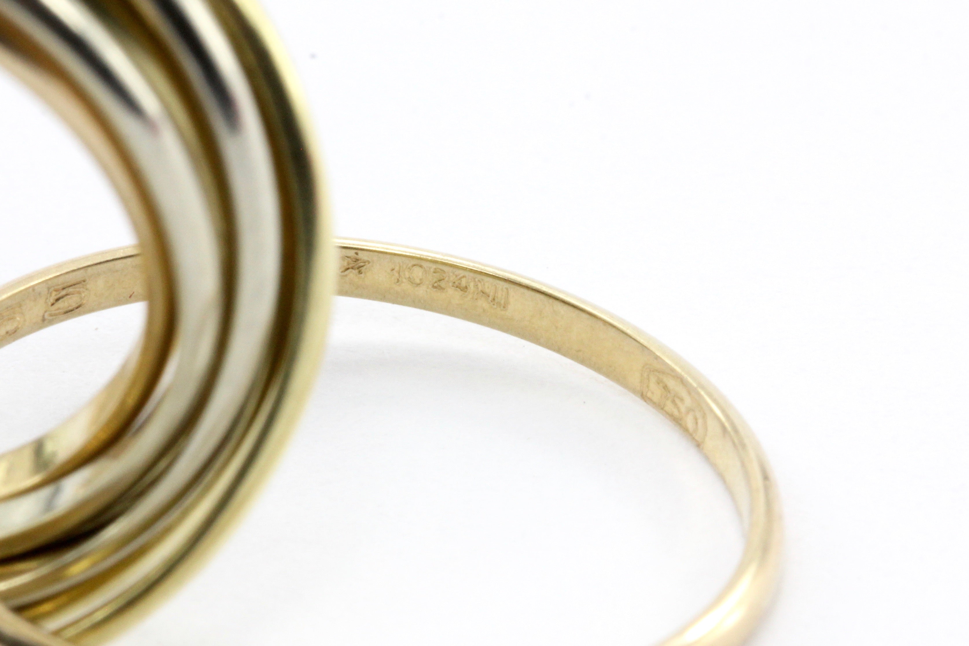 Cartier 18K Tri-Colored Trinity Ring Band - Queen May