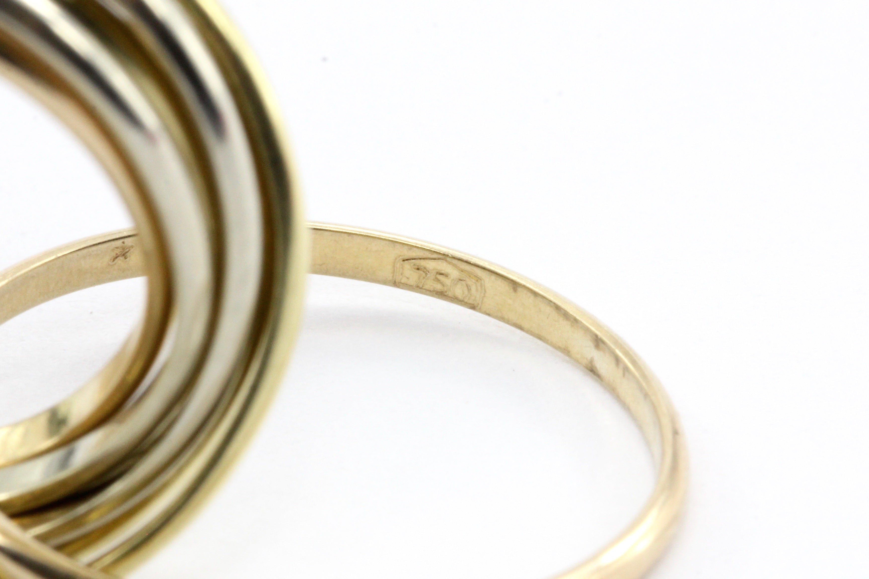 Cartier 18K Tri-Colored Trinity Ring Band - Queen May