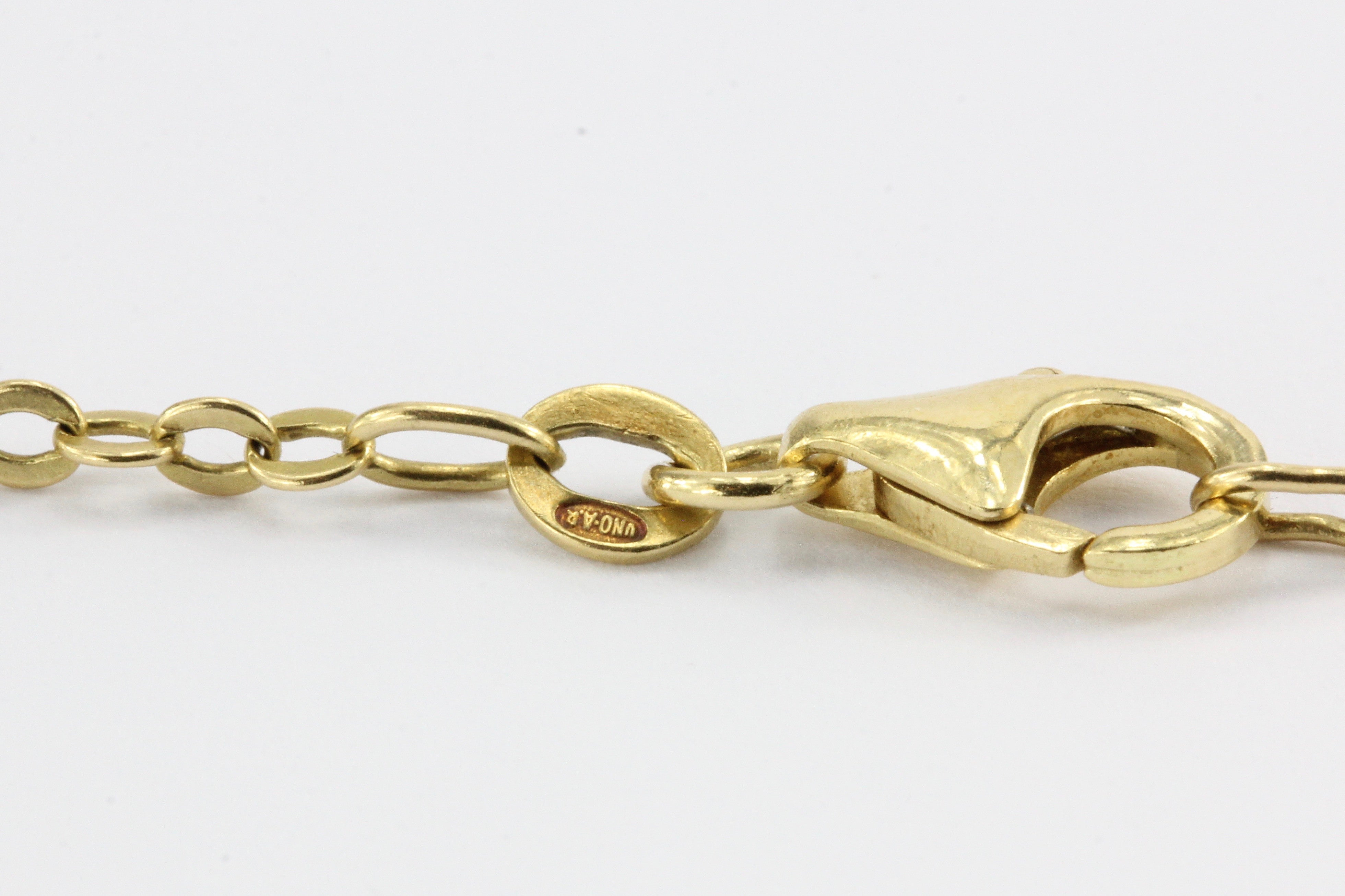 Retro 18K Gold Diamond Flower Swirl Pendant Necklace - Queen May