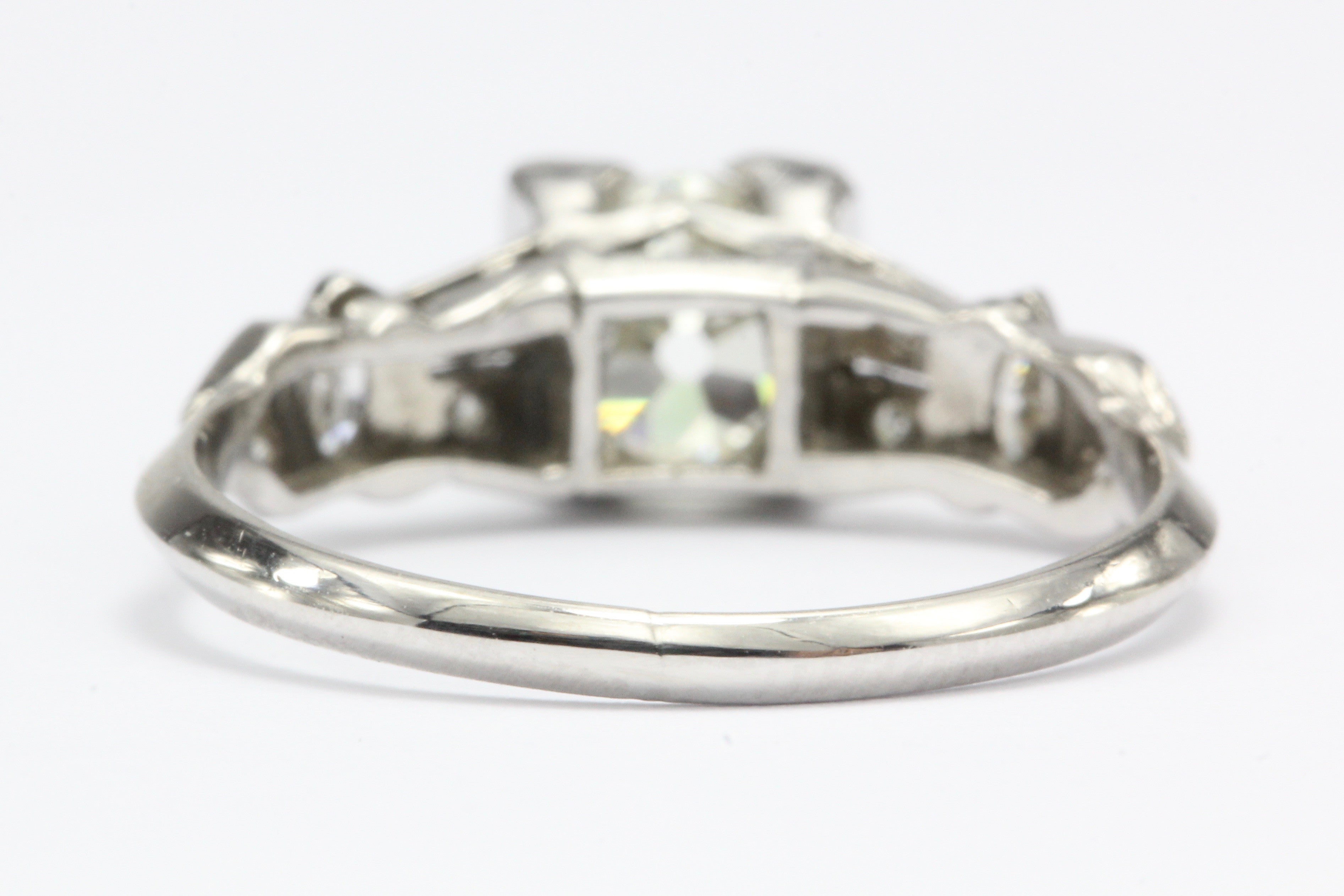 Art Deco Platinum Old European Cut Diamond Engagement Ring c.1920 - Queen May