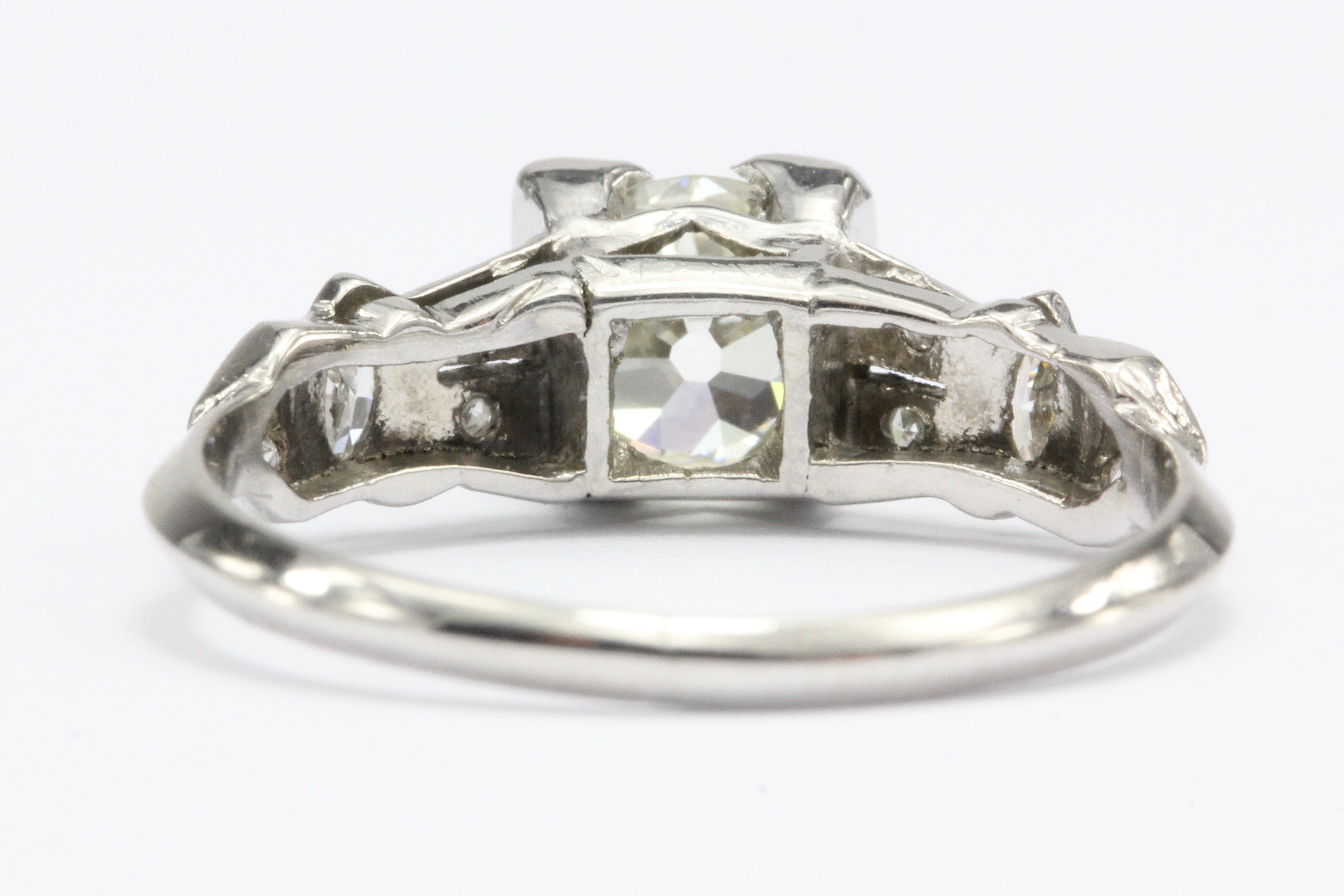 Art Deco Platinum Old European Cut Diamond Engagement Ring c.1920 - Queen May