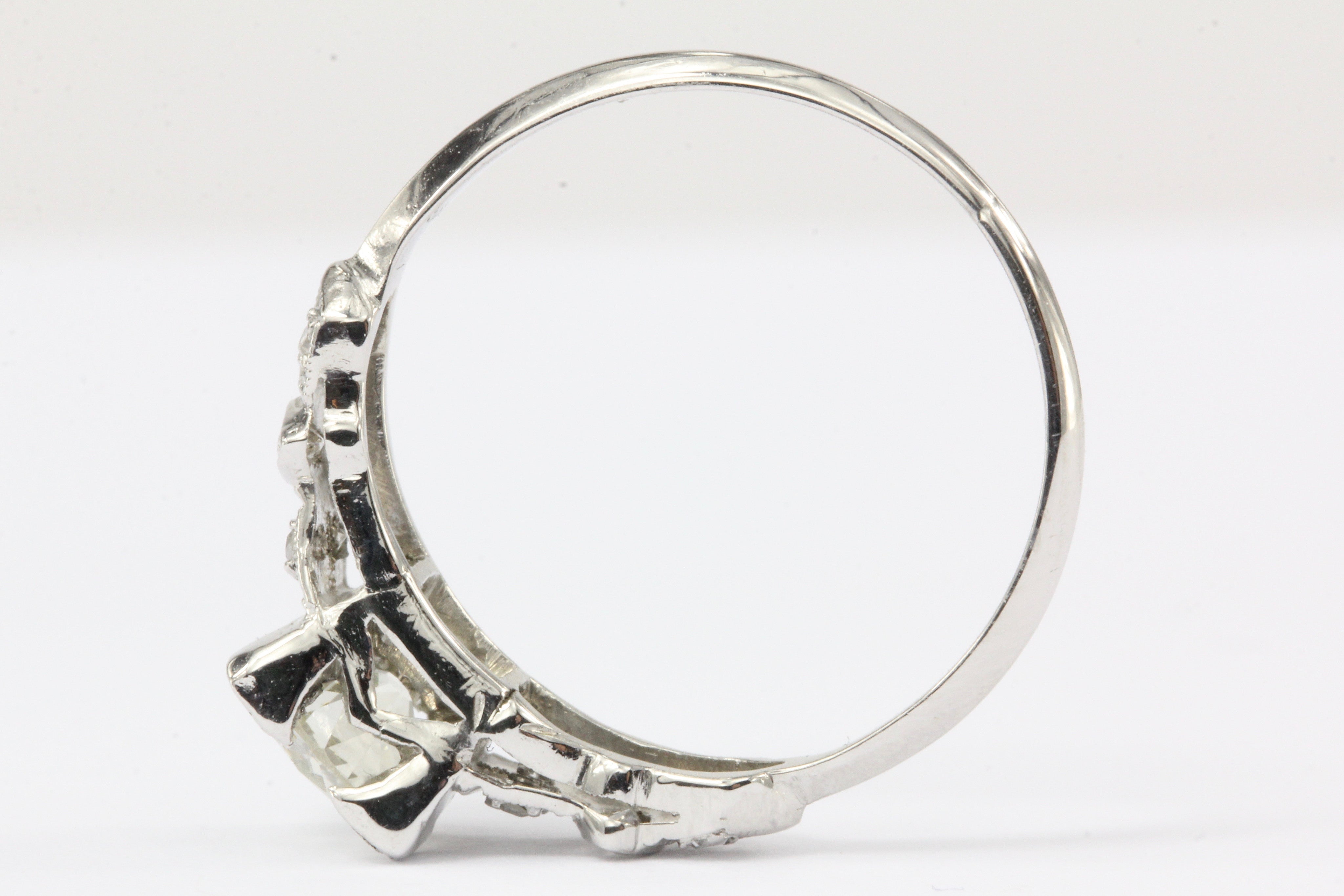 Art Deco Platinum Old European Cut Diamond Engagement Ring c.1920 - Queen May