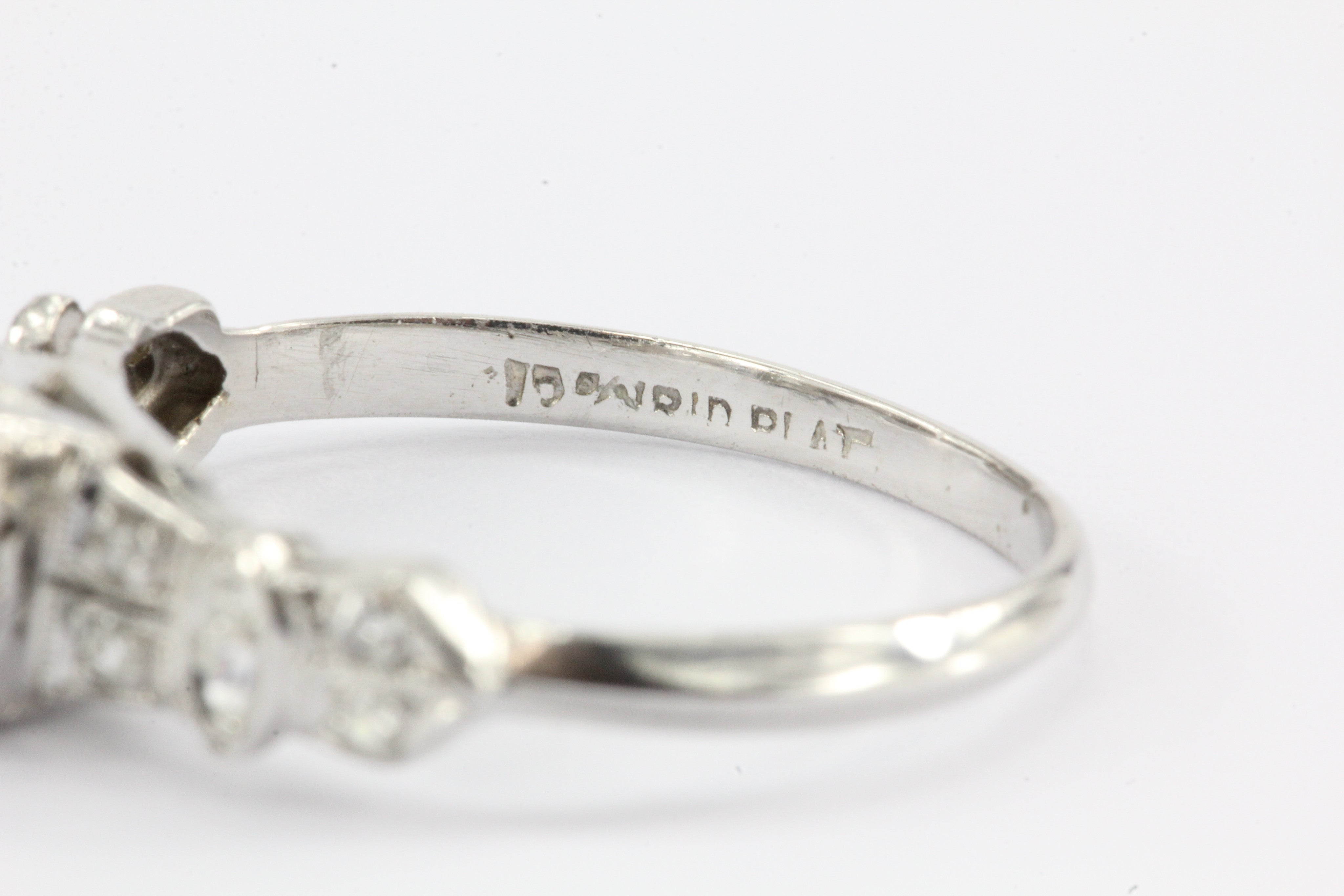 Art Deco Platinum Old European Cut Diamond Engagement Ring c.1920 - Queen May
