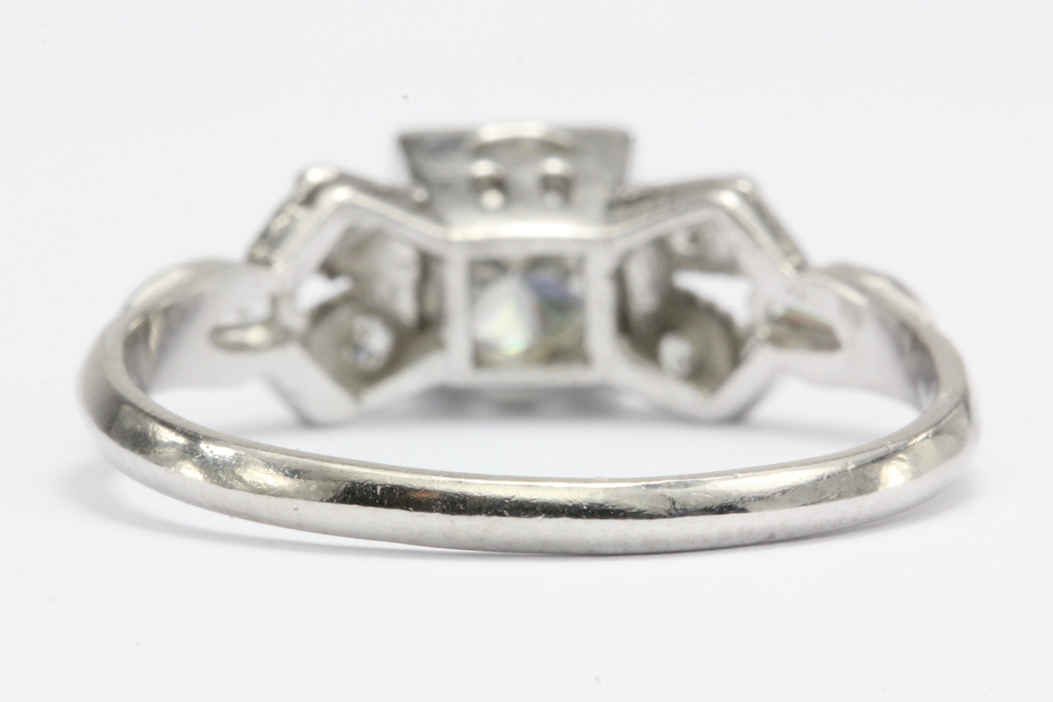 Art Deco Platinum Old European Cut Diamond Engagement Ring c.1930's - Queen May