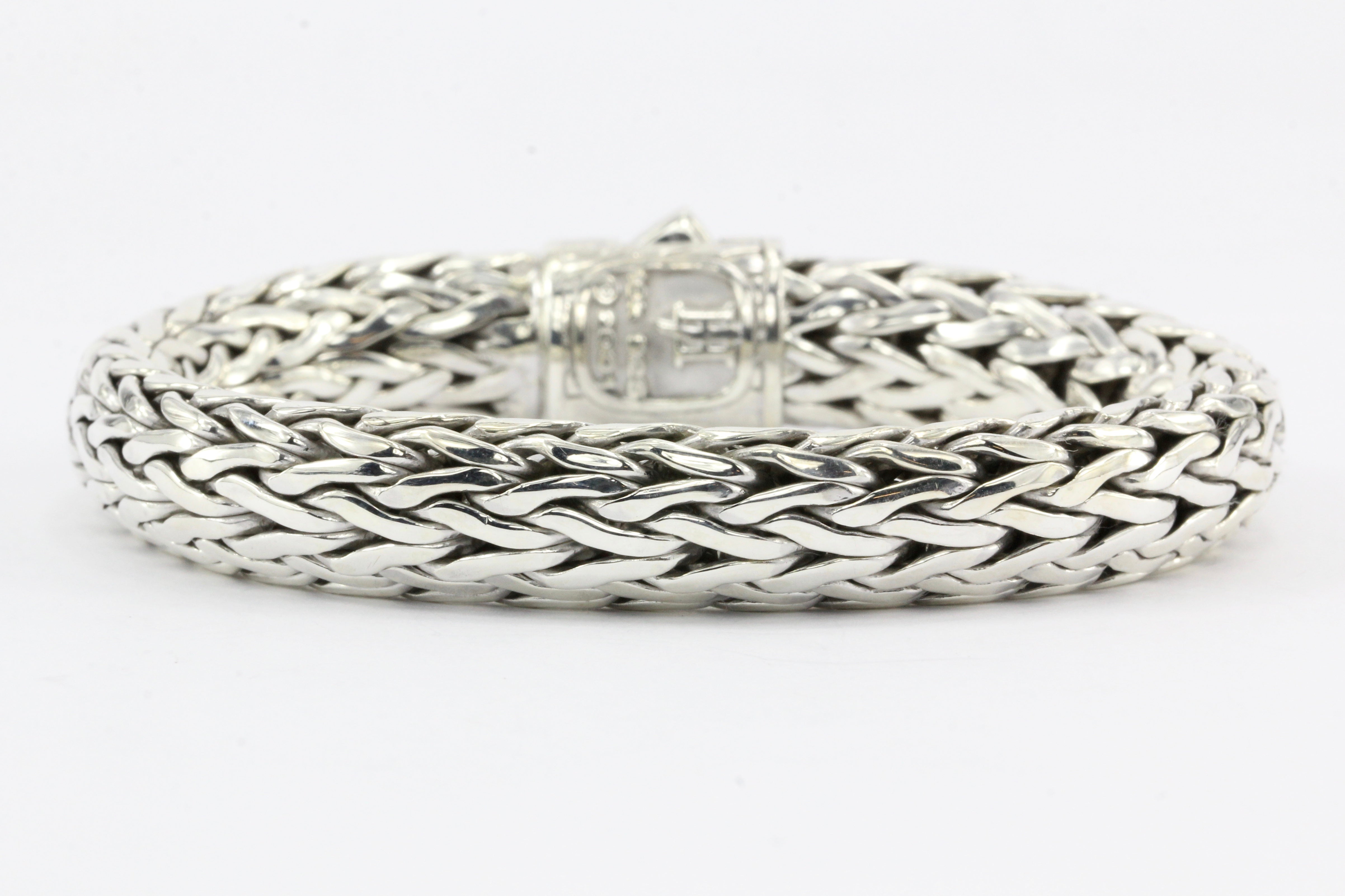 John Hardy Sterling Silver Diamond Large Classic Chain Bracelet - Queen May