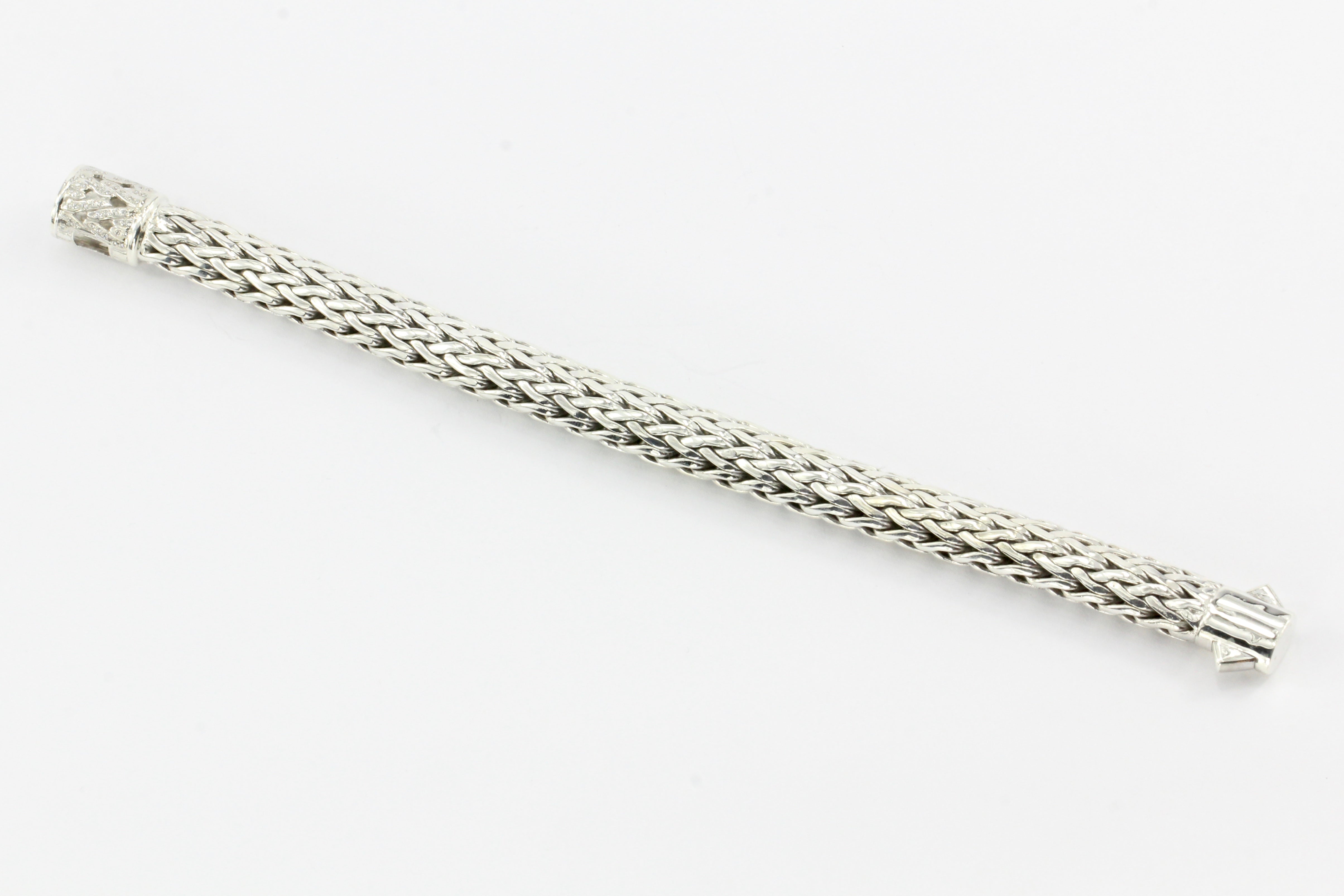 John Hardy Sterling Silver Diamond Large Classic Chain Bracelet - Queen May