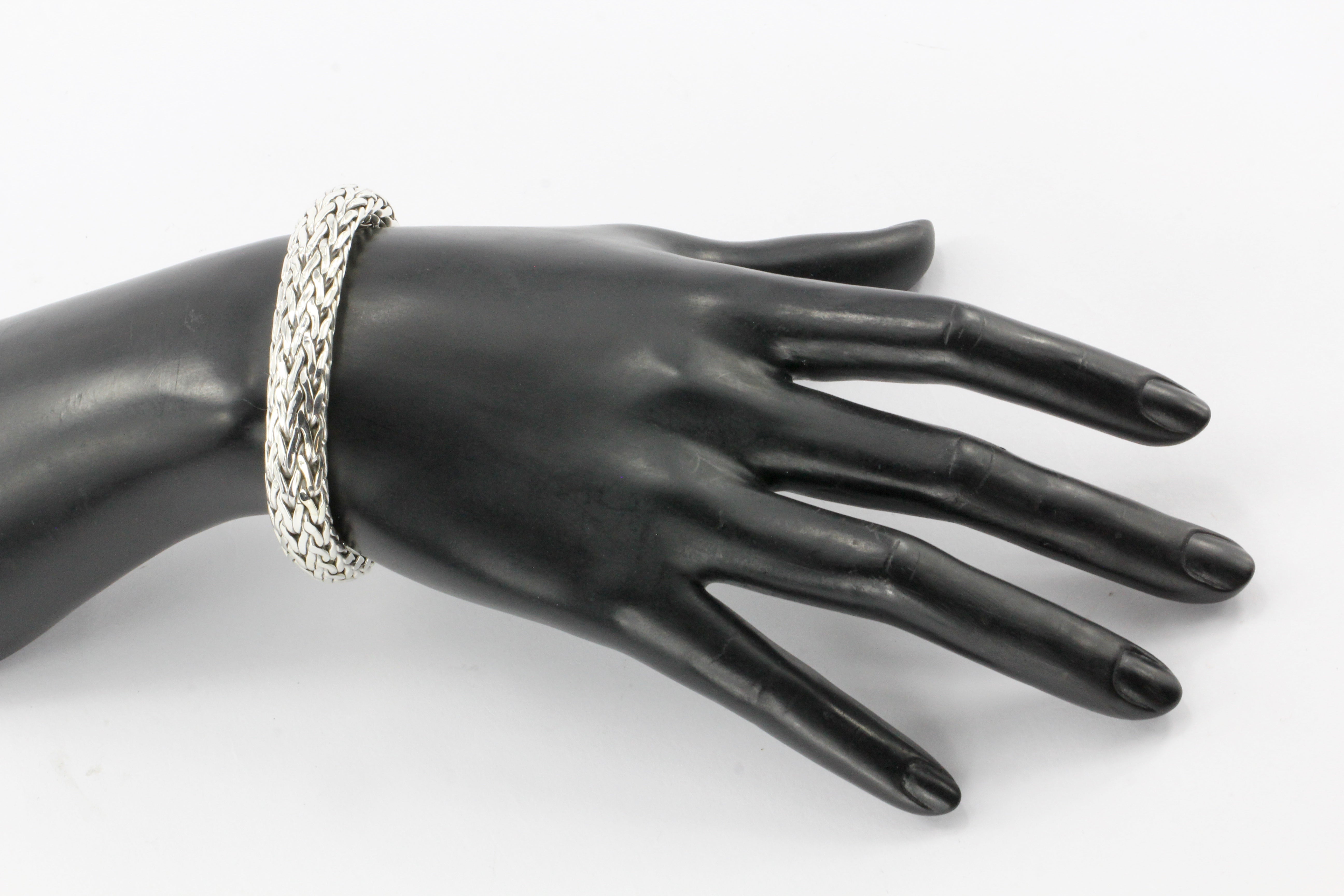 John Hardy Sterling Silver Diamond Large Classic Chain Bracelet - Queen May