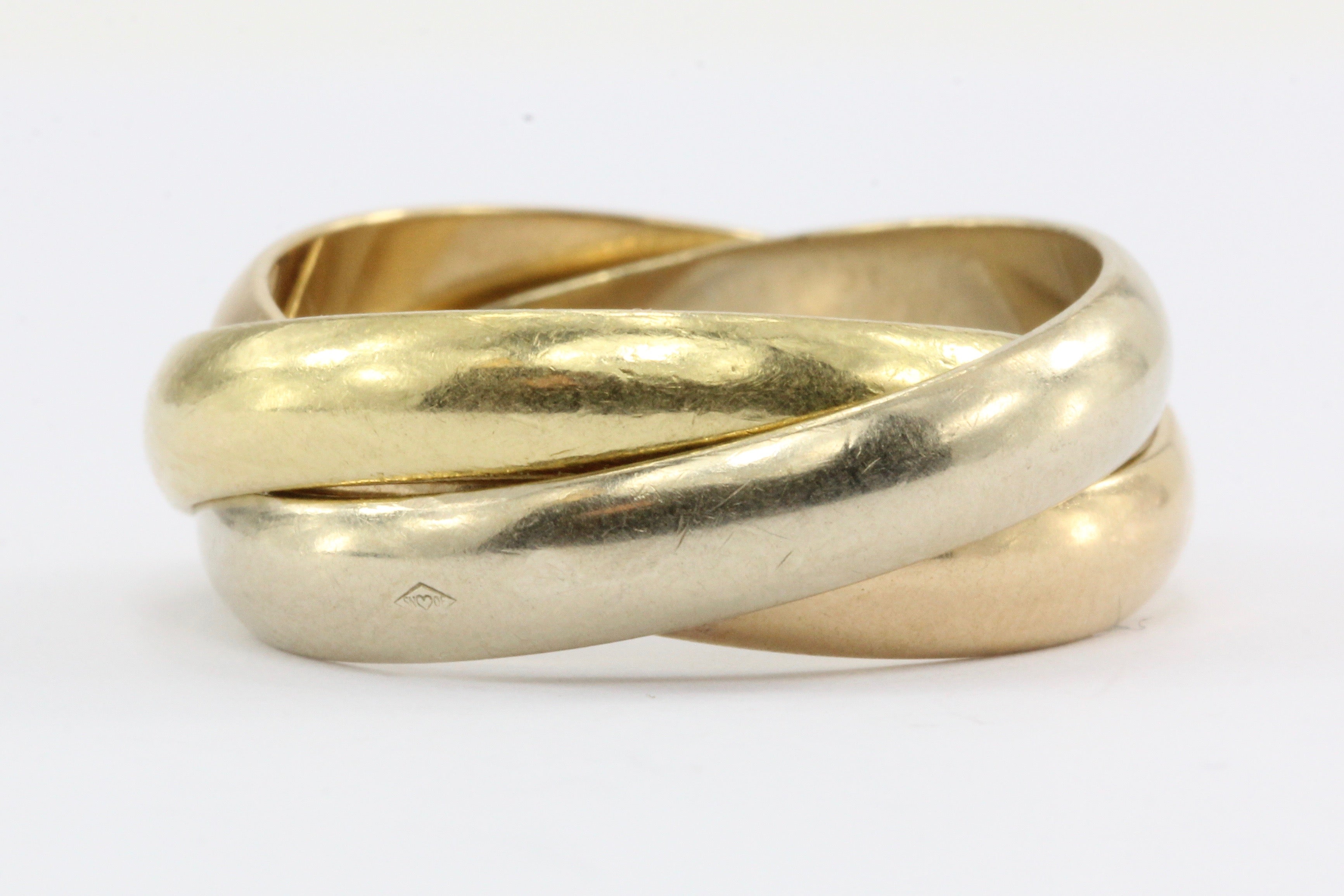 Cartier Must de 18K Gold Trinity Ring Band Size 6 - Queen May