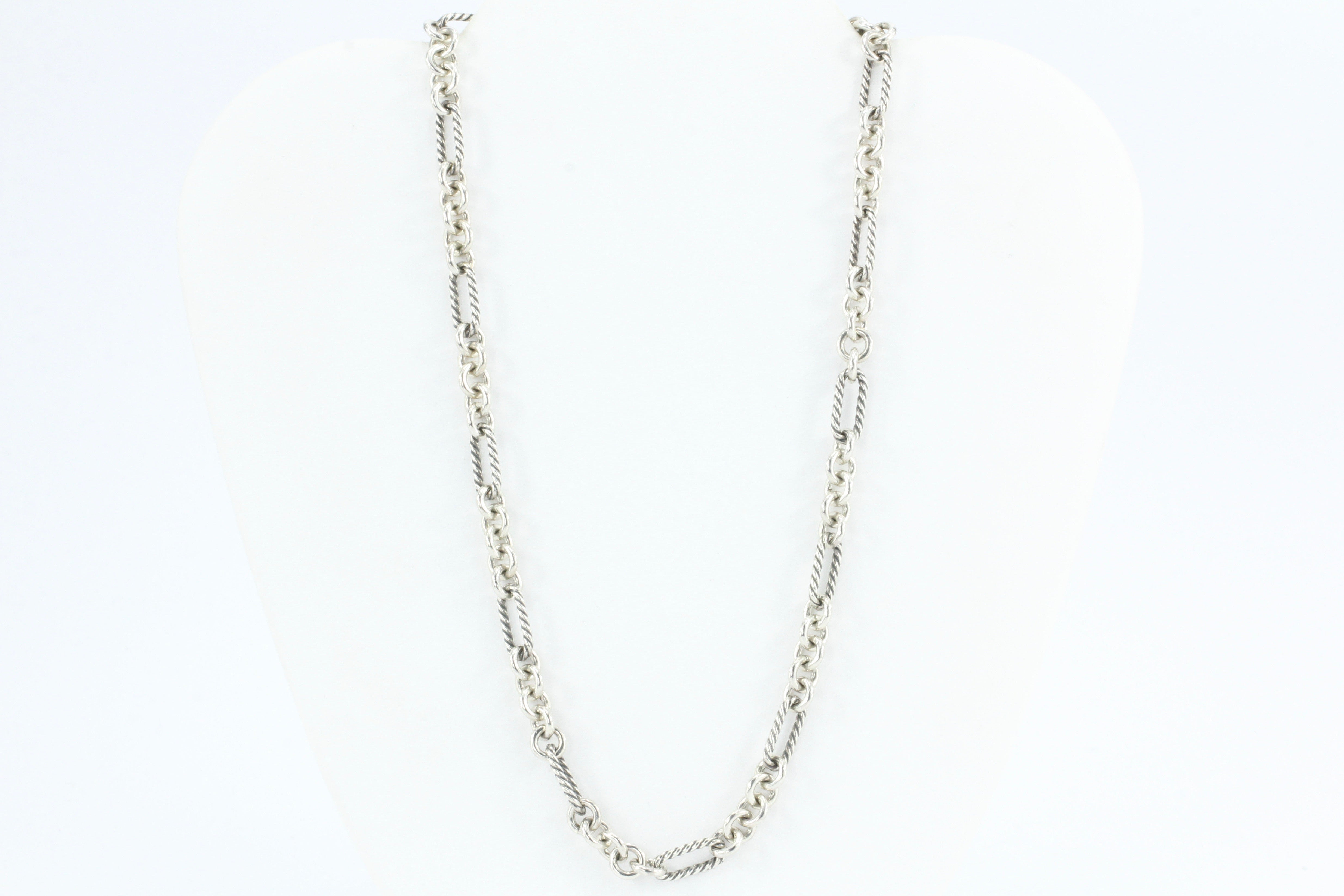 David Yurman Sterling Silver & 18K Gold Figaro 18" Necklace - Queen May