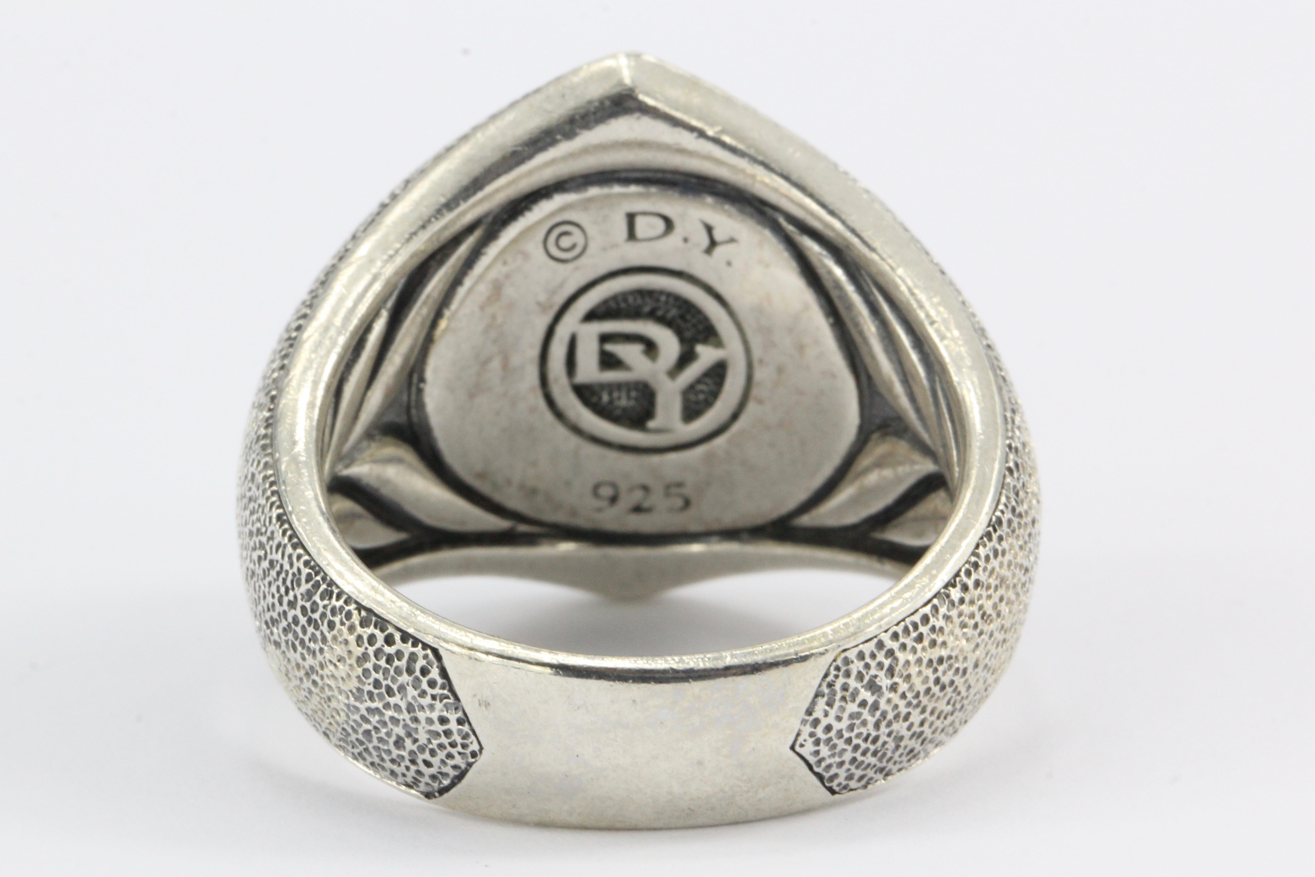 David Yurman Armory Signet Ring Sterling Silver Size 10 - Queen May