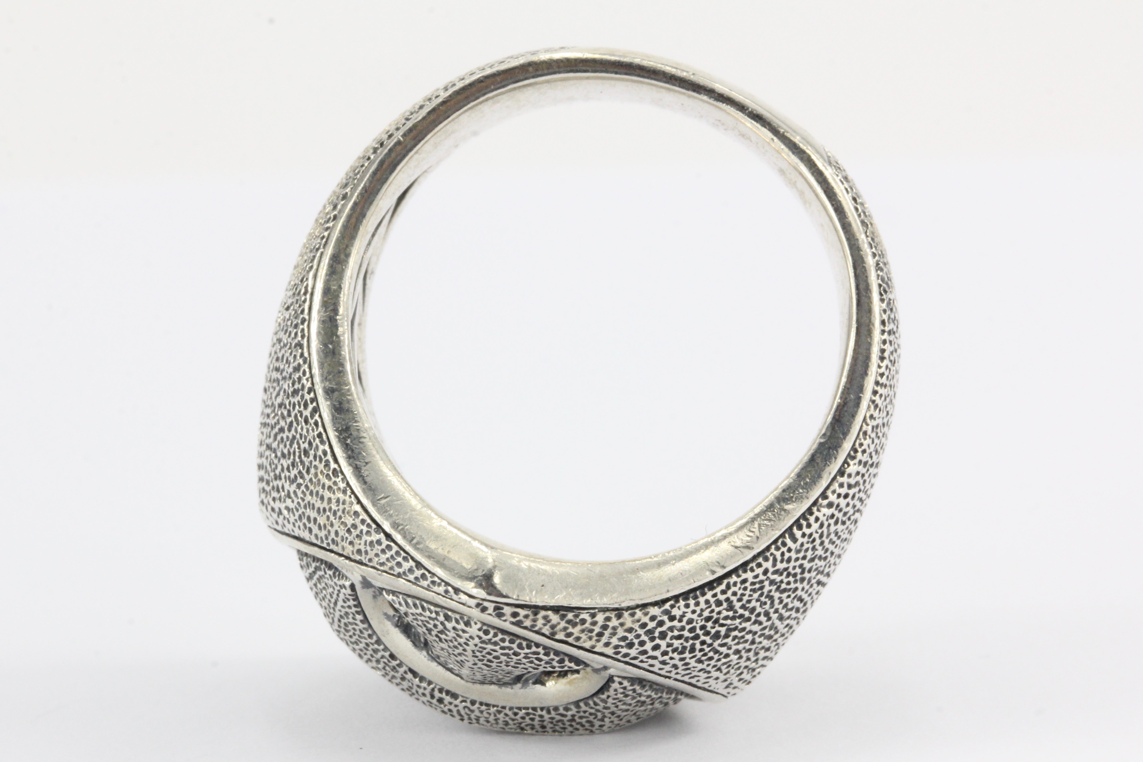 David Yurman Armory Signet Ring Sterling Silver Size 10 - Queen May