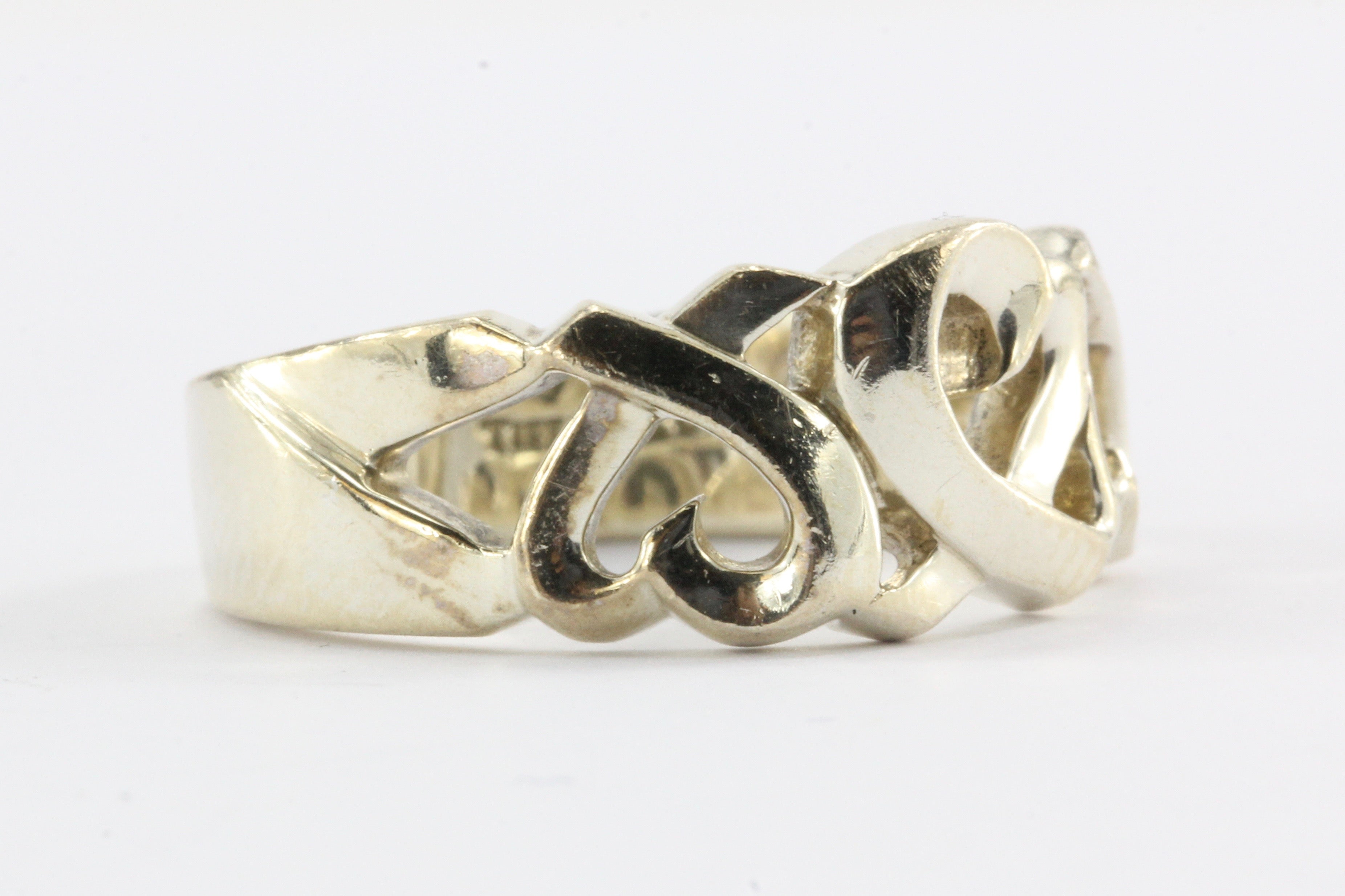 Tiffany & Co Sterling Silver Paloma Picasso Loving Heart Ring Band Size 6.5 - Queen May