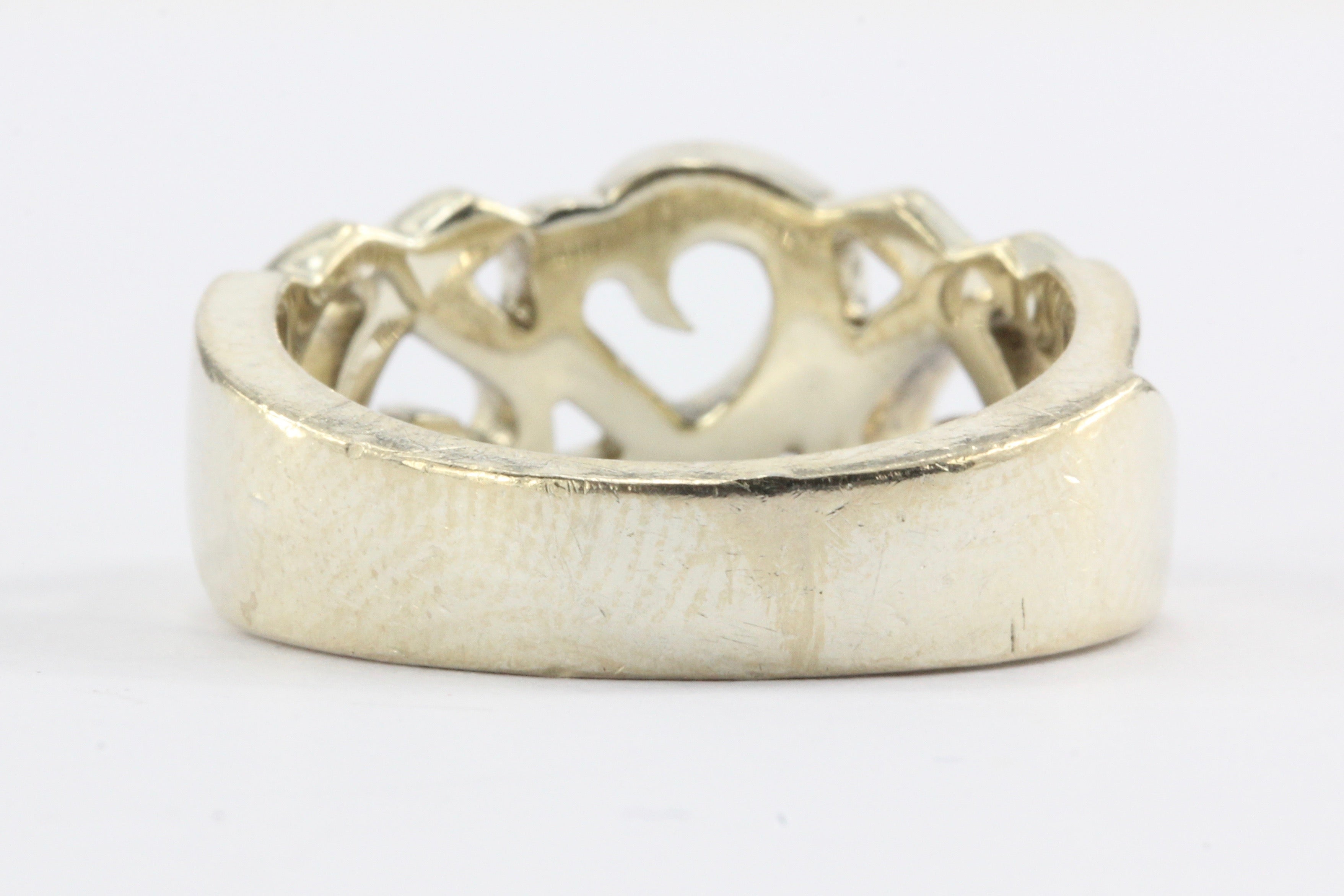 Tiffany & Co Sterling Silver Paloma Picasso Loving Heart Ring Band Size 6.5 - Queen May